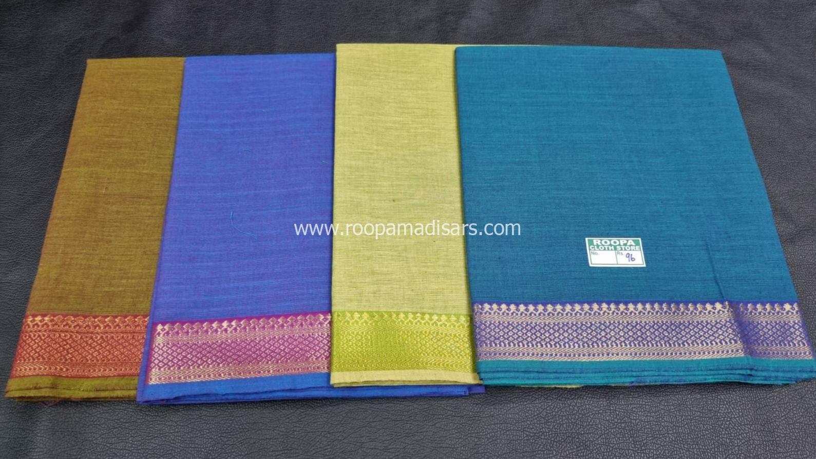 Mangalagiri blouse bits - Unstitched Multi Coloured CottonBlouse pieces -assorted colours