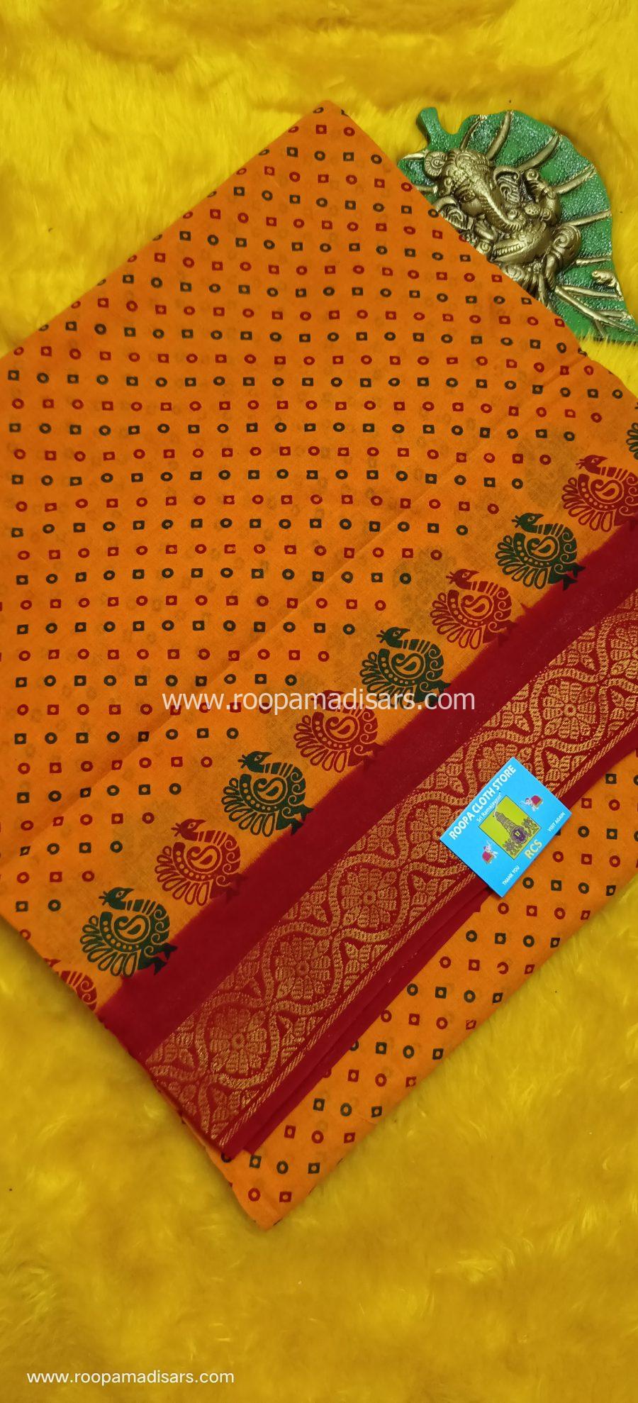 SUNGUDI SAREES -10.5YARDS MADISAR SAREE WITHOUT BLOUSE PIECE