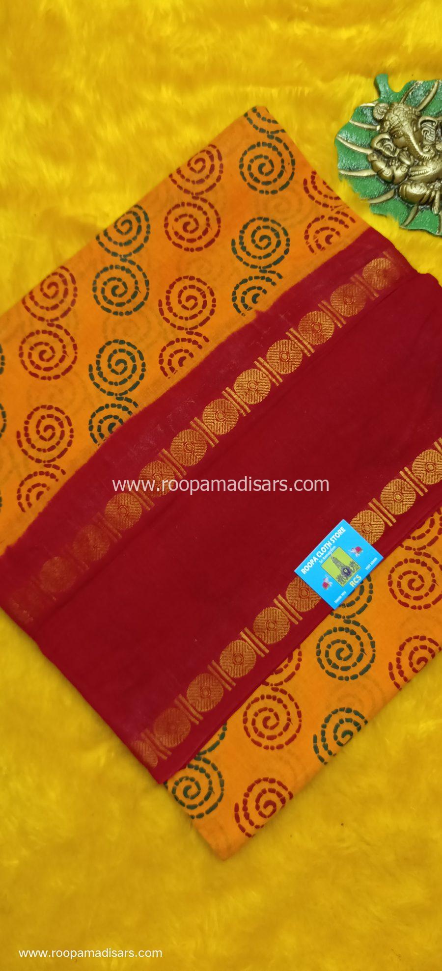 SUNGUDI SAREES -10.5YARDS MADISAR SAREE WITHOUT BLOUSE PIECE