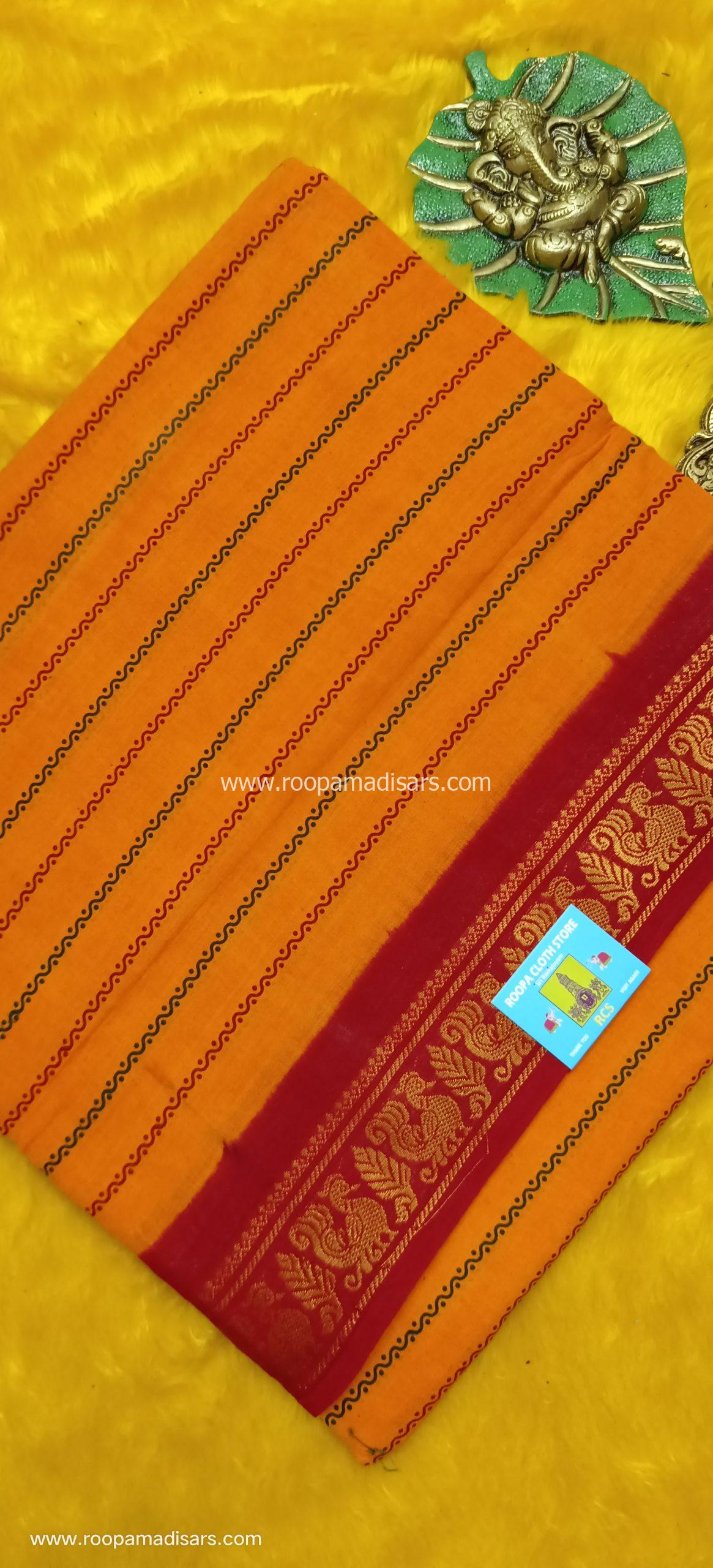 SUNGUDI SAREES -10.5YARDS MADISAR SAREE WITHOUT BLOUSE PIECE