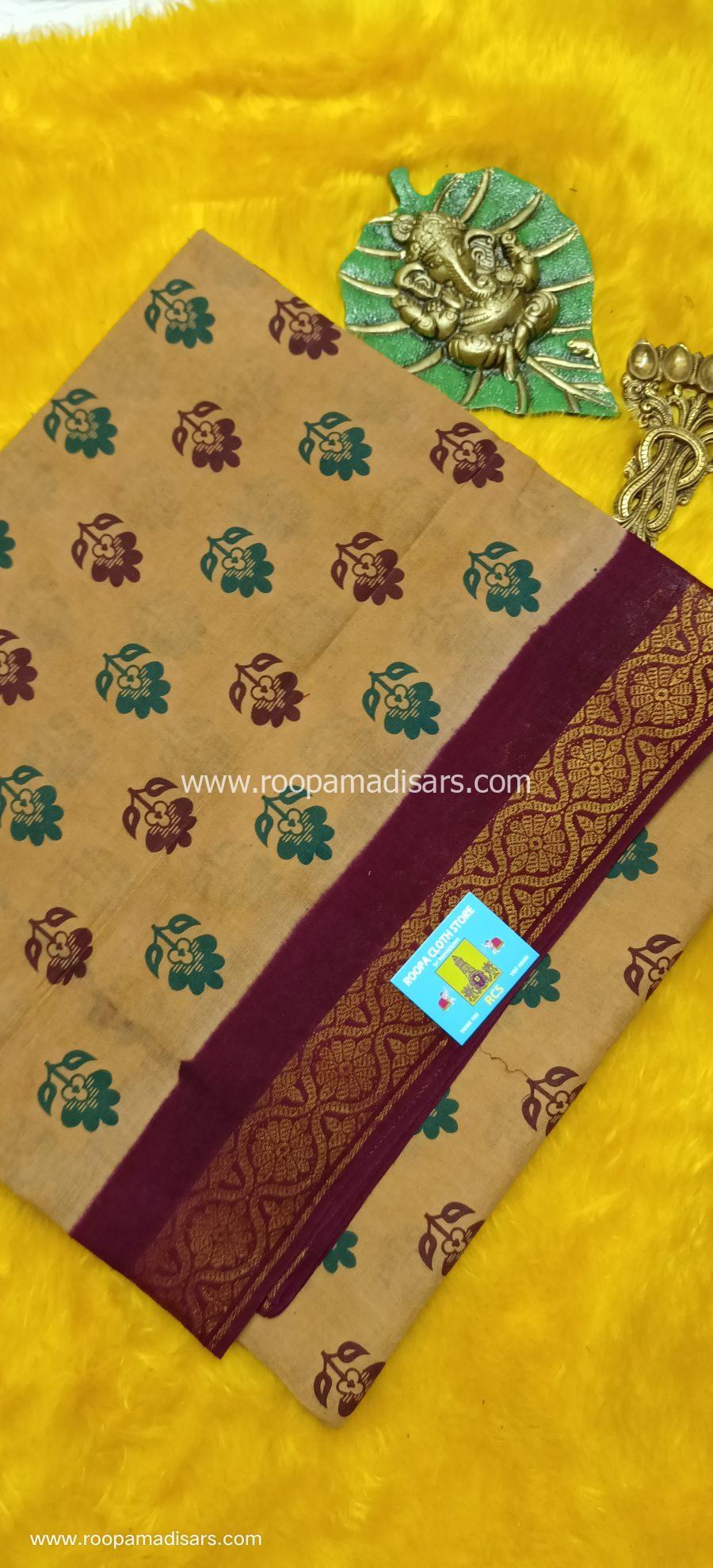 SUNGUDI SAREES -10.5YARDS MADISAR SAREE WITHOUT BLOUSE PIECE