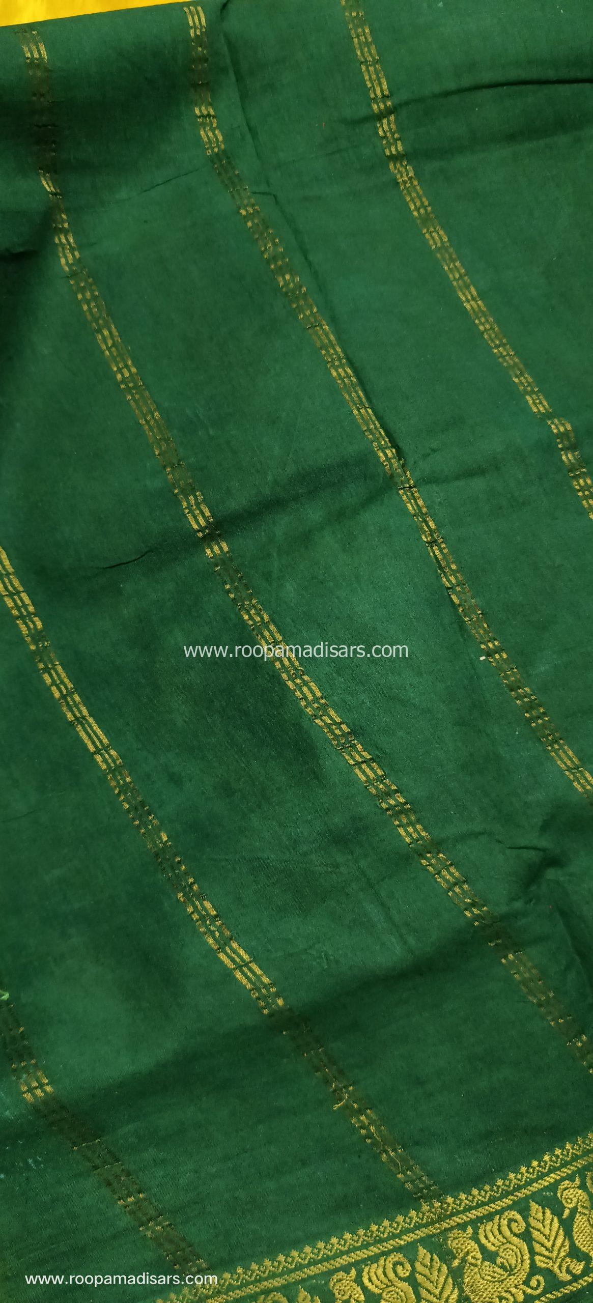 SUNGUDI SAREES -10.5YARDS MADISAR SAREE WITHOUT BLOUSE PIECE - Image 2