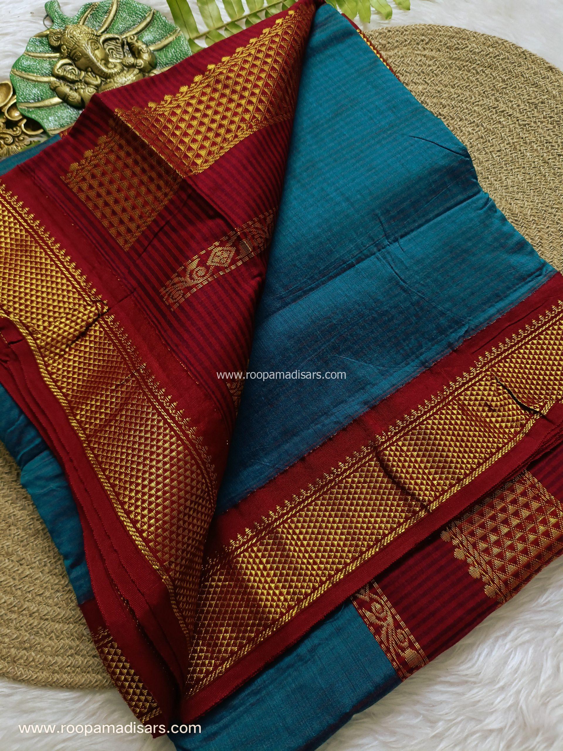KALYANI SILK COTTON -REGULAR MADISAR SAREE WITHOUT BLOUSE PIECE - Image 2