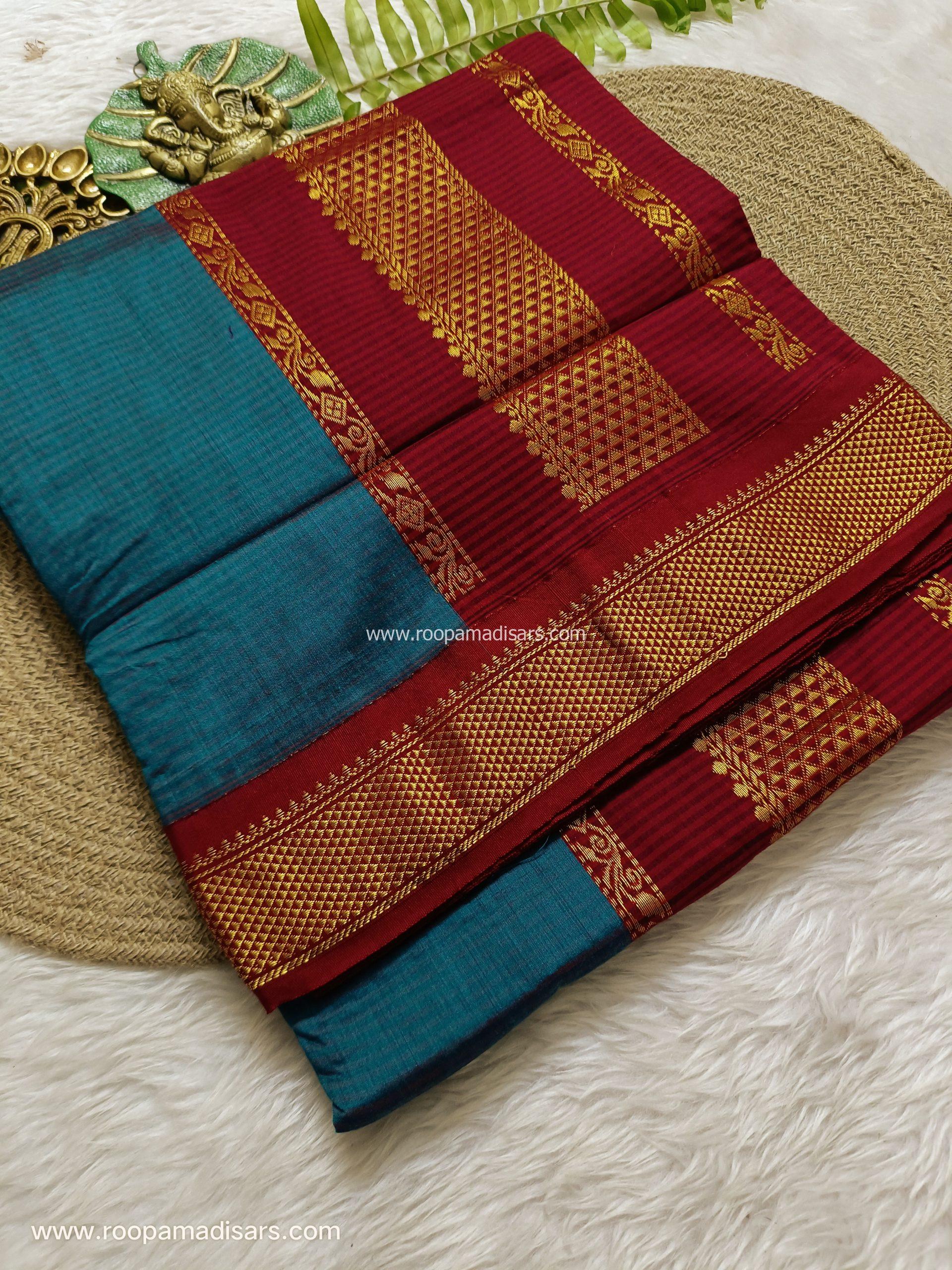 KALYANI SILK COTTON -REGULAR MADISAR SAREE WITHOUT BLOUSE PIECE