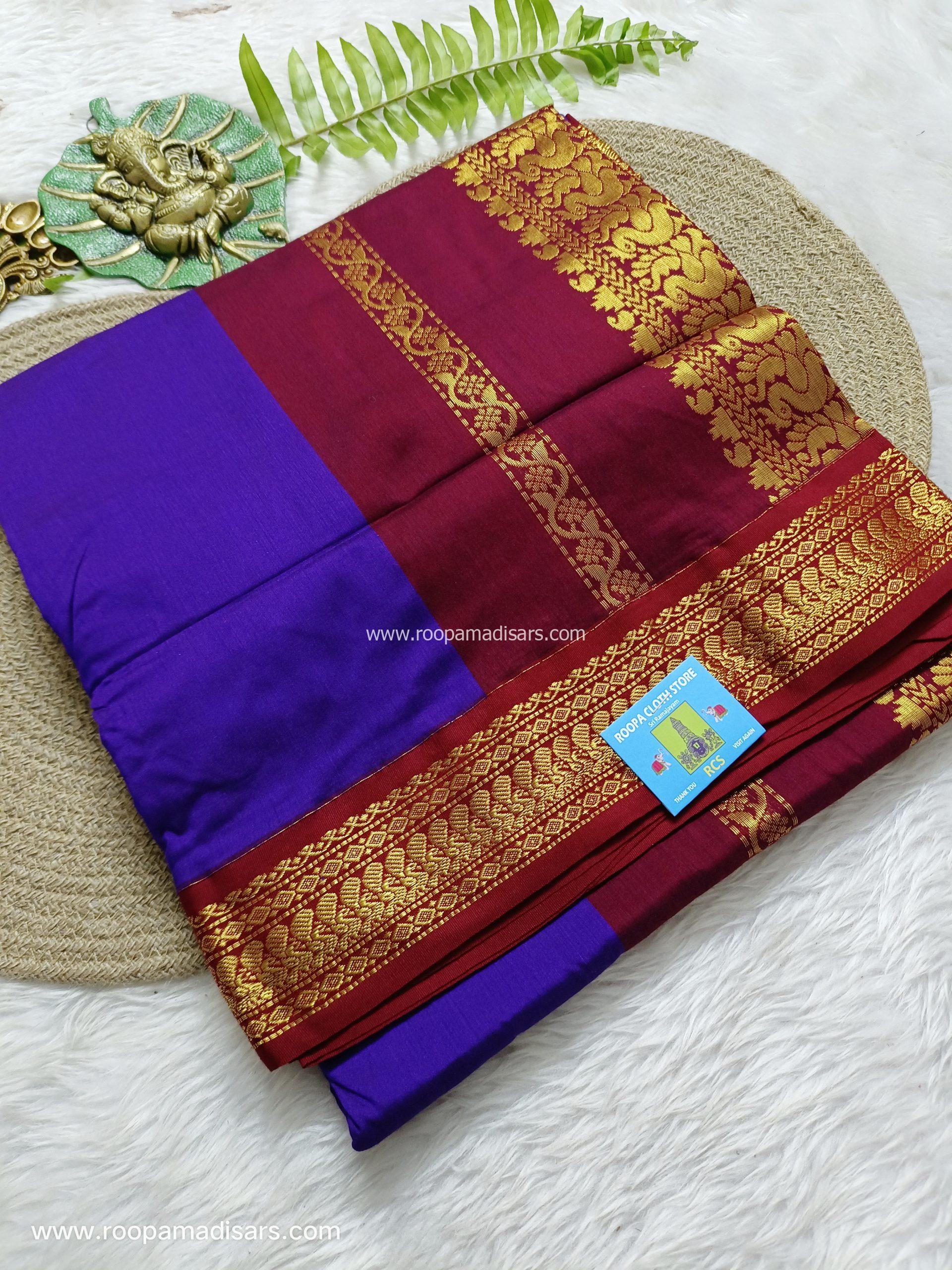 KALYANI SILK COTTON  -REGULAR MADISAR SAREE WITHOUT BLOUSE PIECE