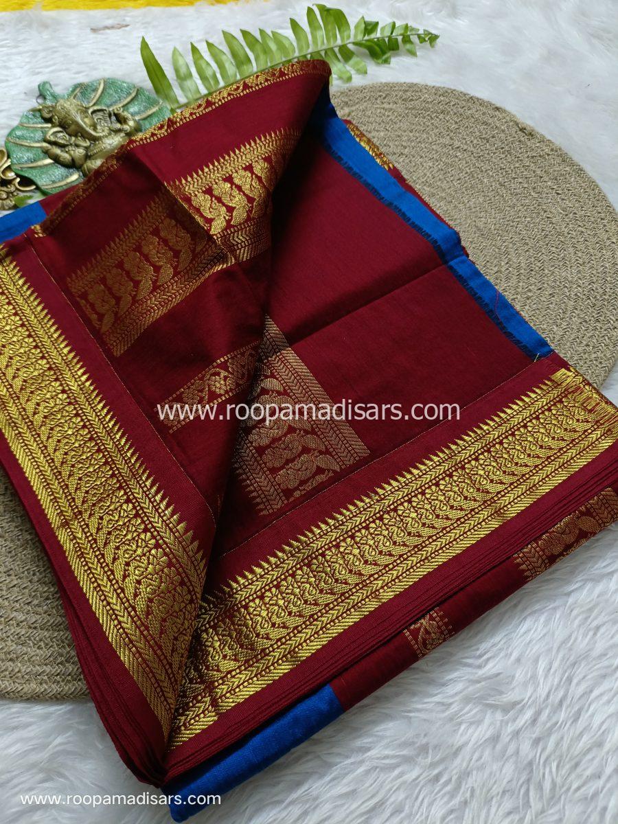 KALYANI SILK COTTON  -REGULAR MADISAR SAREE WITHOUT BLOUSE PIECE - Image 2