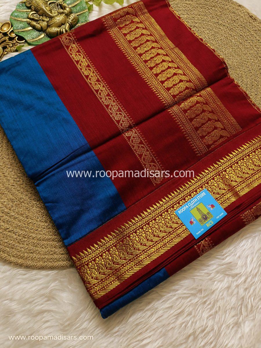 KALYANI SILK COTTON  -REGULAR MADISAR SAREE WITHOUT BLOUSE PIECE