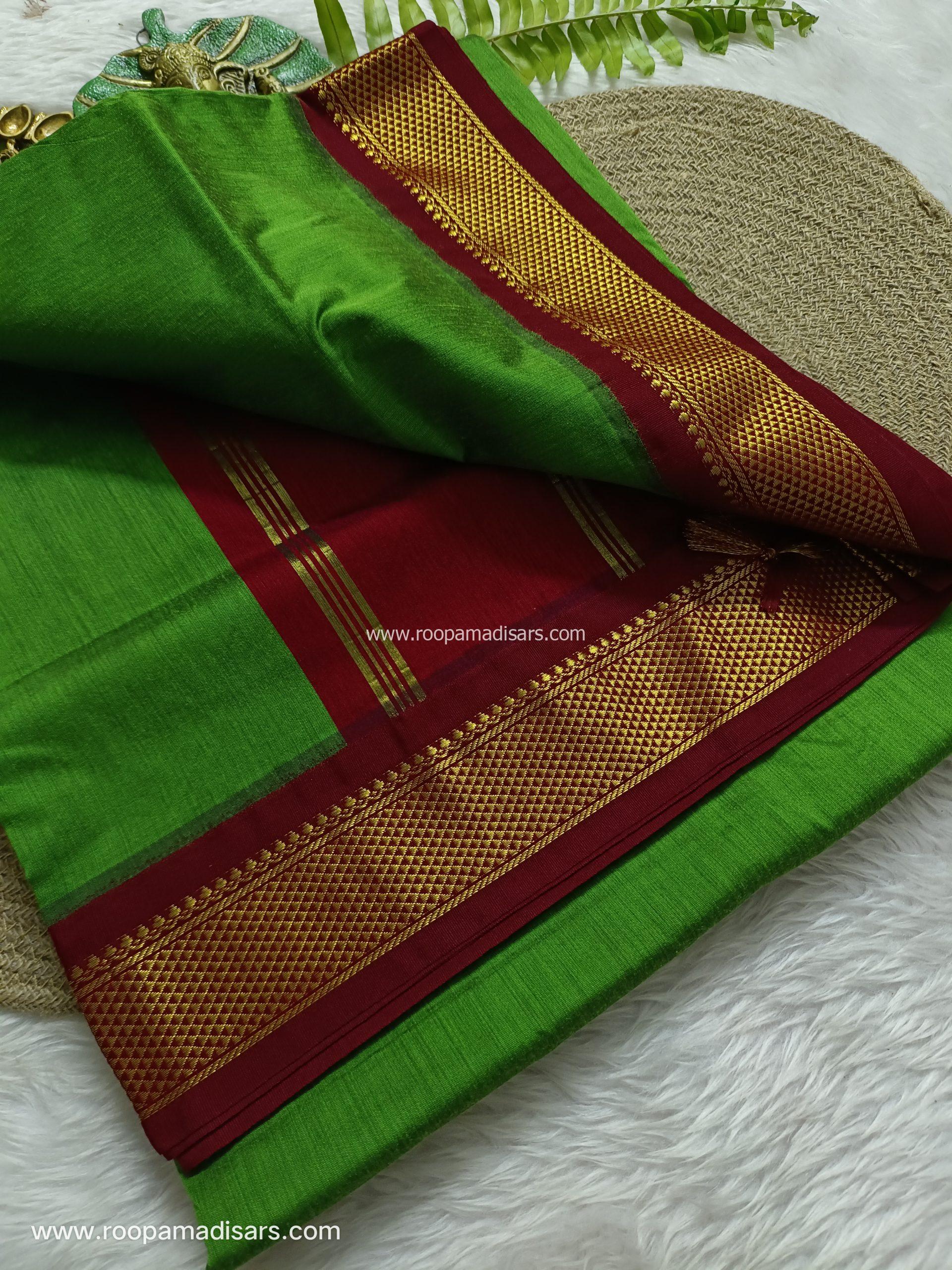 KALYANI SILK COTTON -REGULAR MADISAR SAREE WITHOUT BLOUSE PIECE - Image 2