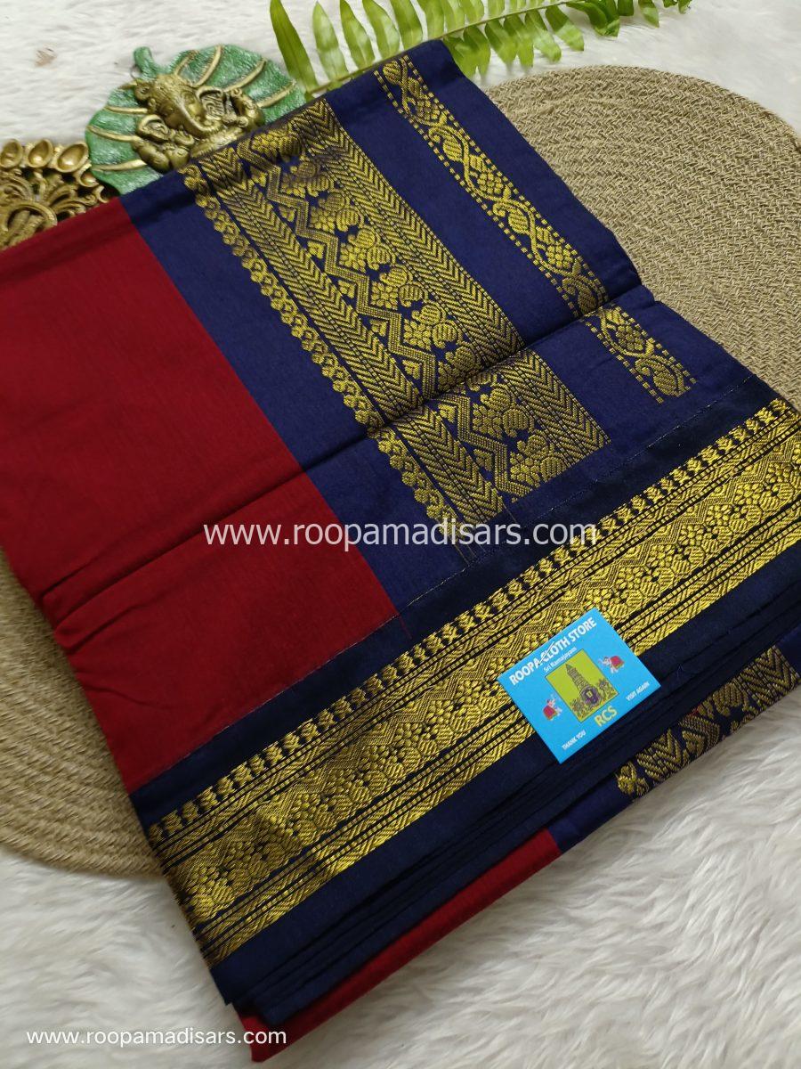 KALYANI SILK COTTON  -REGULAR MADISAR SAREE WITHOUT BLOUSE PIECE