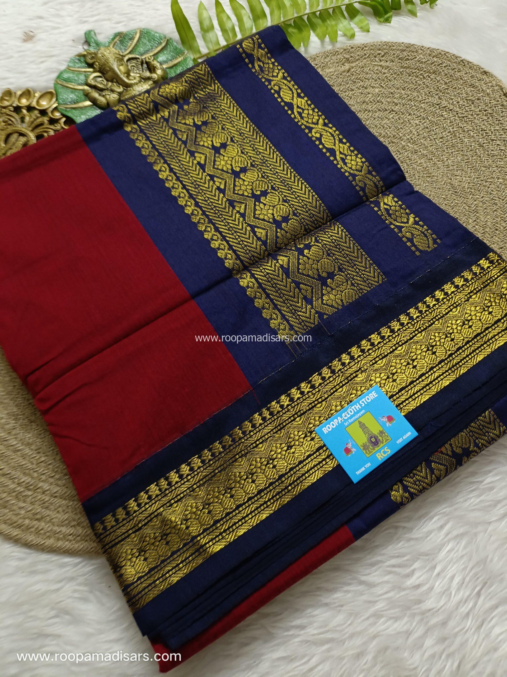 KALYANI SILK COTTON -REGULAR MADISAR SAREE WITHOUT BLOUSE PIECE