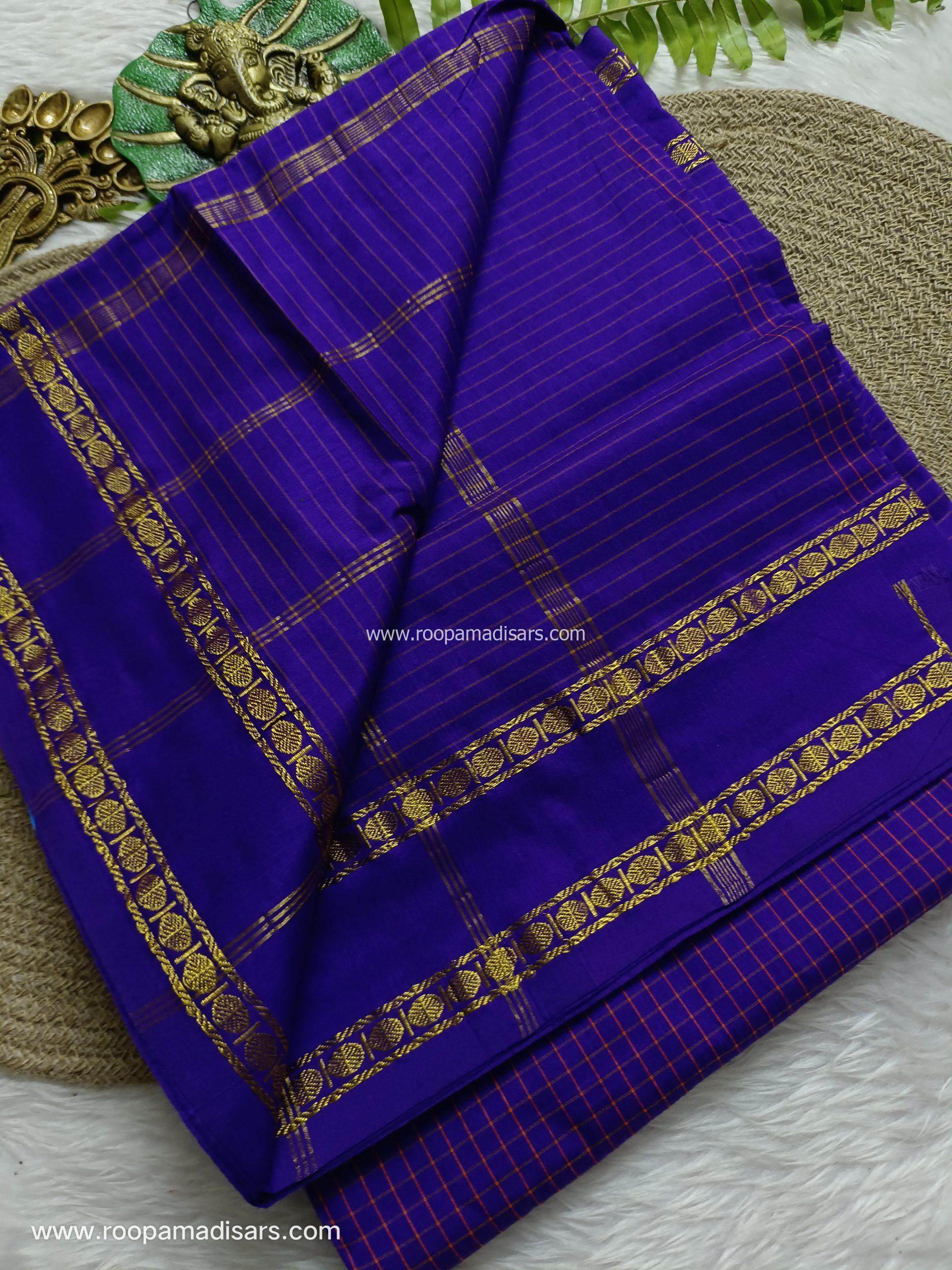 KALYANI SILK COTTON -REGULAR MADISAR SAREE WITHOUT BLOUSE PIECE - Image 2