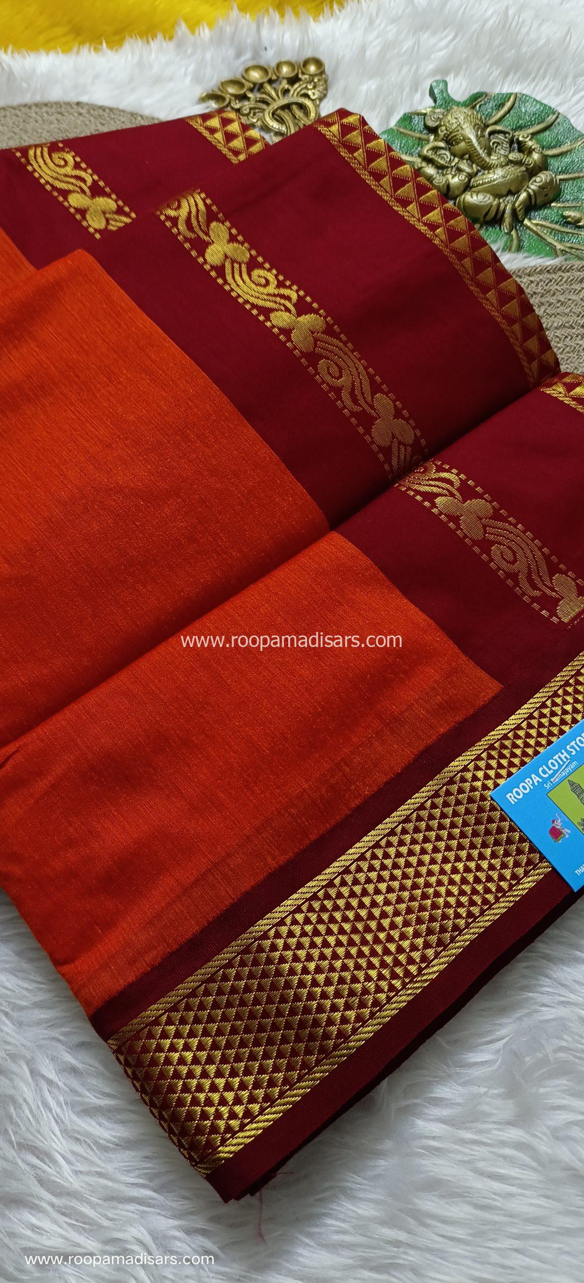 KALYANI SILK COTTON -REGULAR MADISAR SAREE WITHOUT BLOUSE PIECE