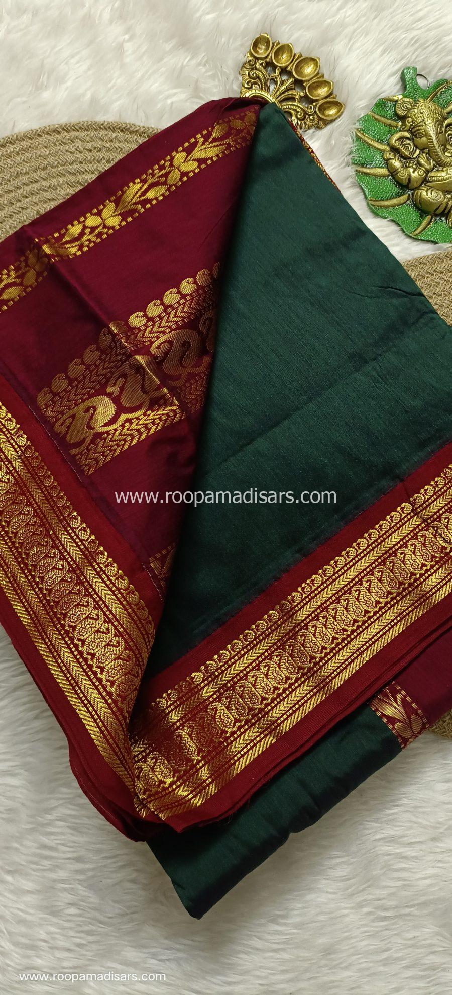 KALYANI SILK COTTON  -REGULAR MADISAR SAREE WITHOUT BLOUSE PIECE - Image 2