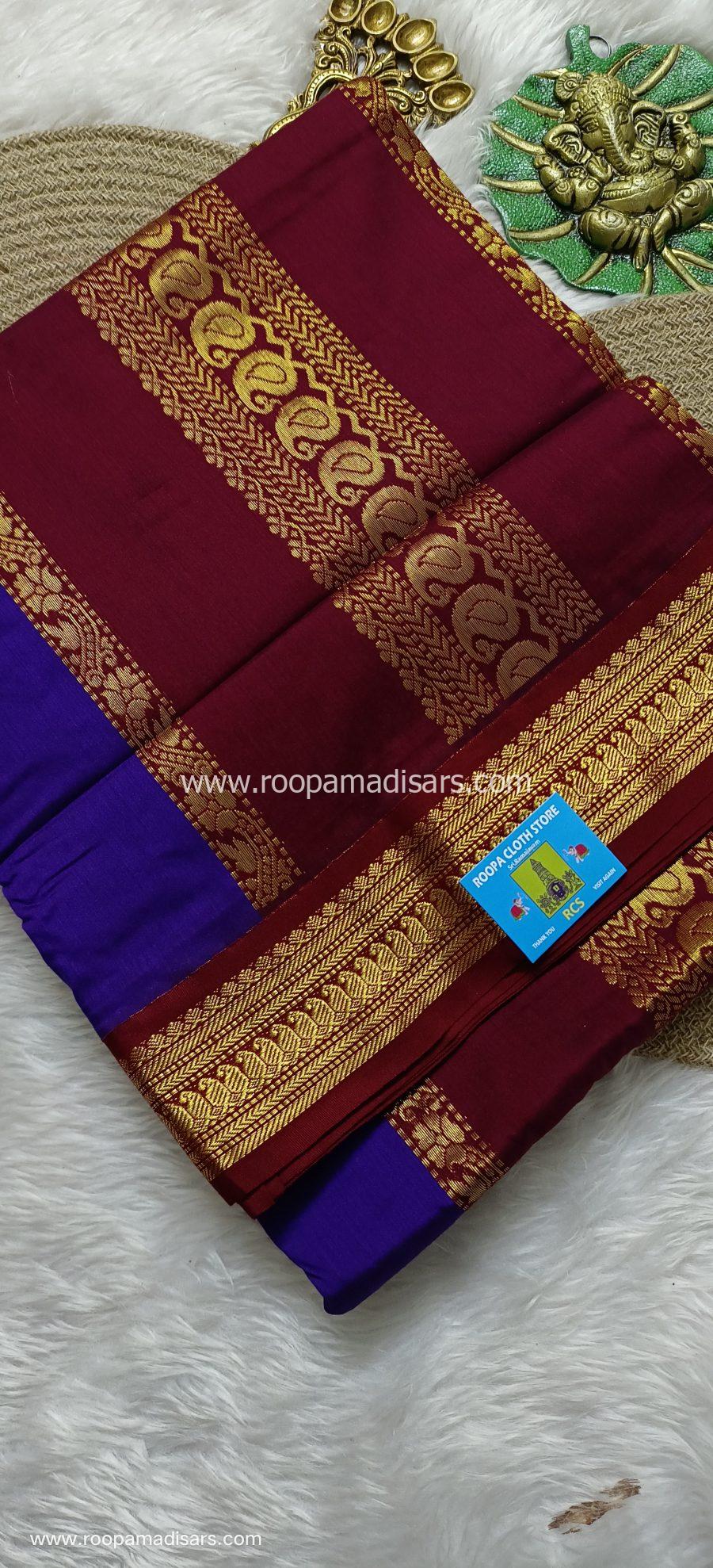 KALYANI SILK COTTON  -REGULAR MADISAR SAREE WITHOUT BLOUSE PIECE