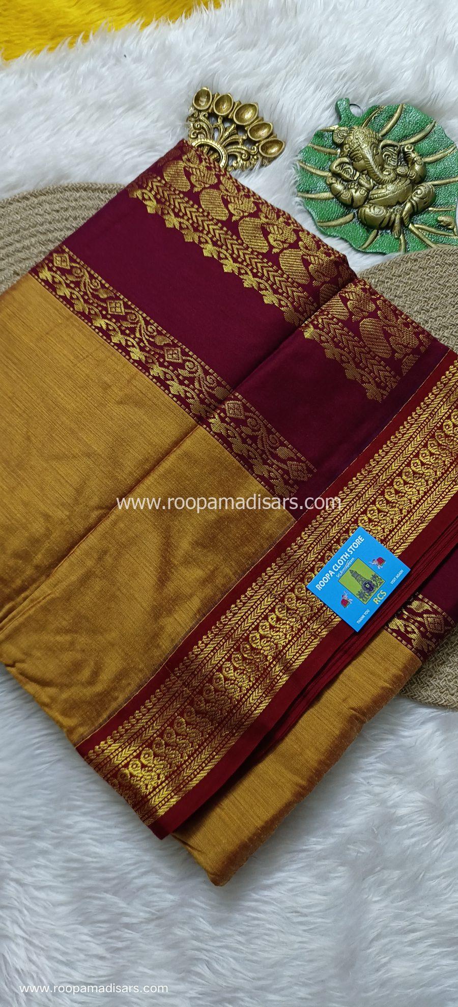 KALYANI SILK COTTON  -REGULAR MADISAR SAREE WITHOUT BLOUSE PIECE
