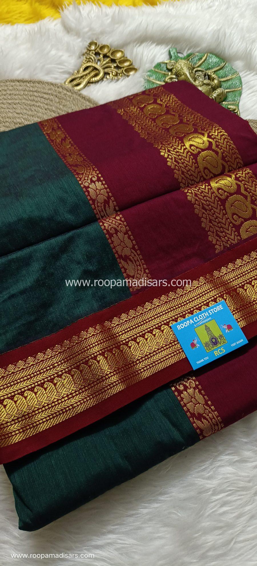 KALYANI SILK COTTON  -REGULAR MADISAR SAREE WITHOUT BLOUSE PIECE