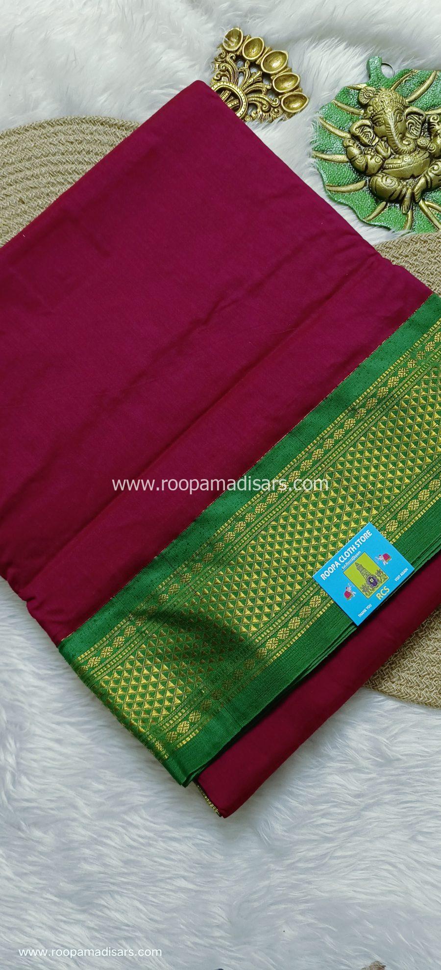 KALYANI SILK COTTON  -REGULAR MADISAR SAREE WITHOUT BLOUSE PIECE
