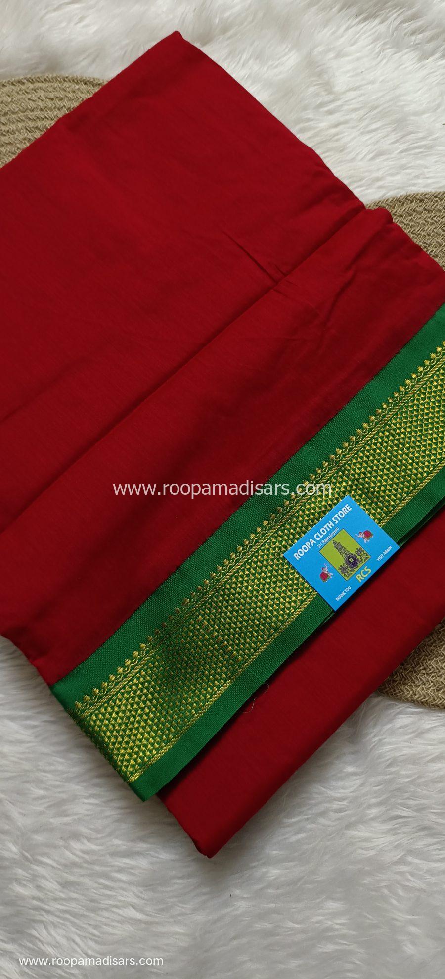 KALYANI SILK COTTON  -REGULAR MADISAR SAREE WITHOUT BLOUSE PIECE