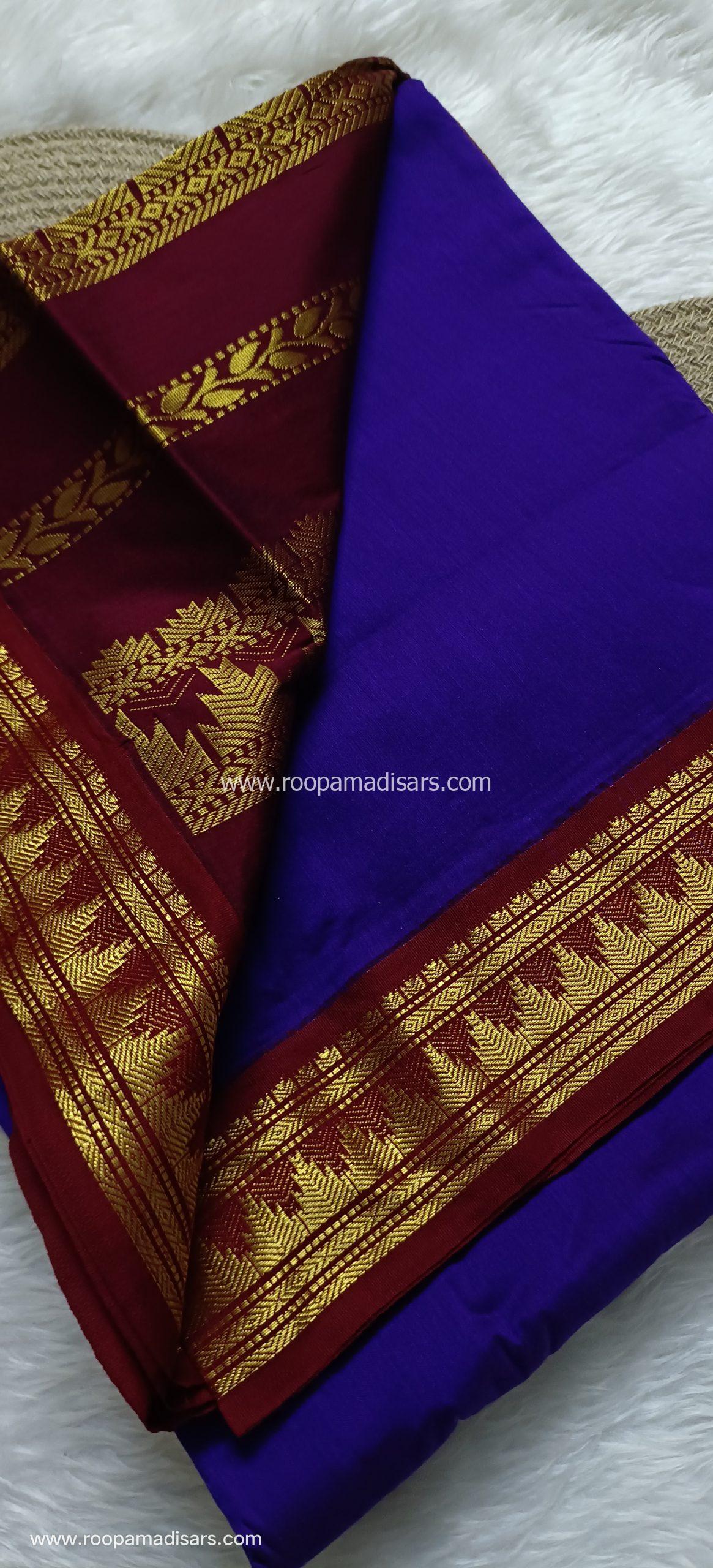 KALYANI SILK COTTON -REGULAR MADISAR SAREE WITHOUT BLOUSE PIECE - Image 2