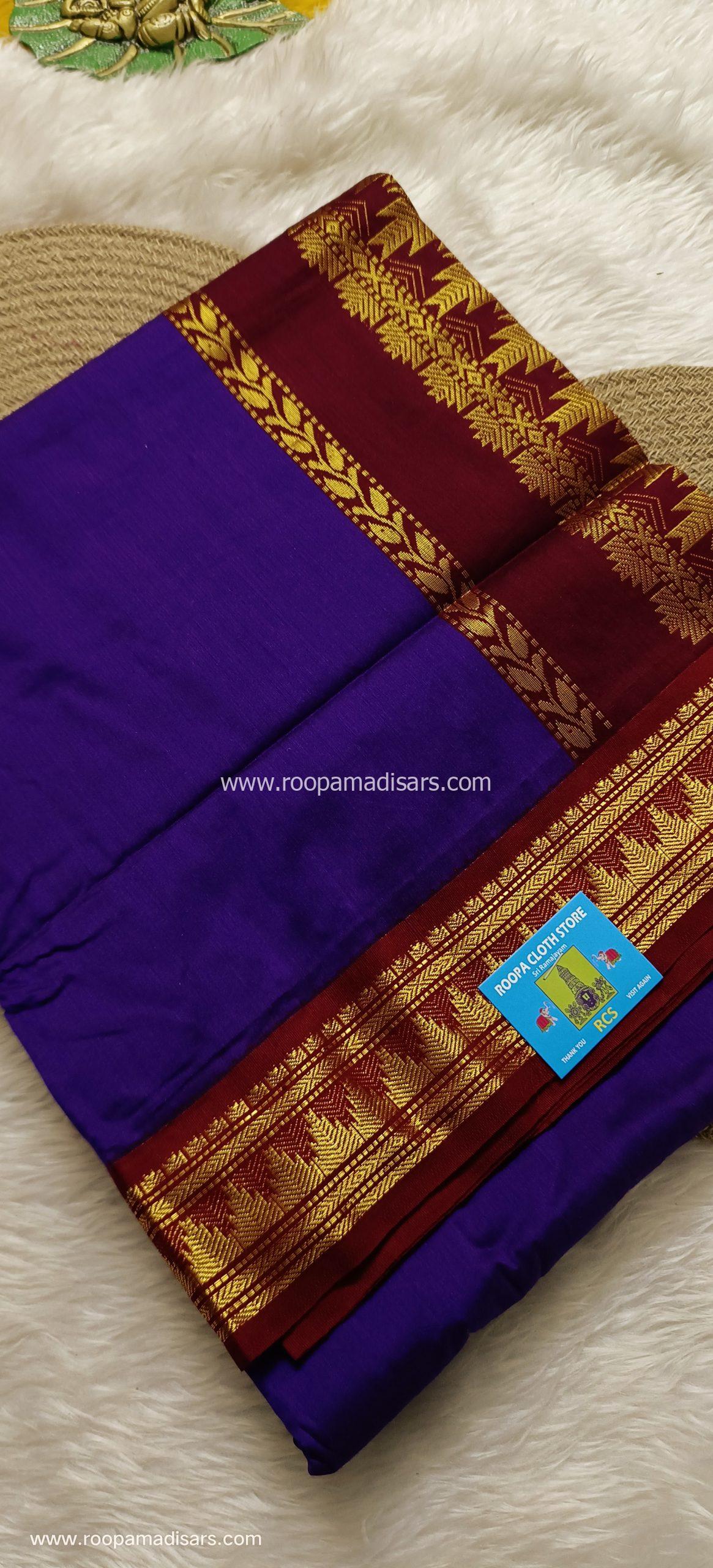 KALYANI SILK COTTON -REGULAR MADISAR SAREE WITHOUT BLOUSE PIECE