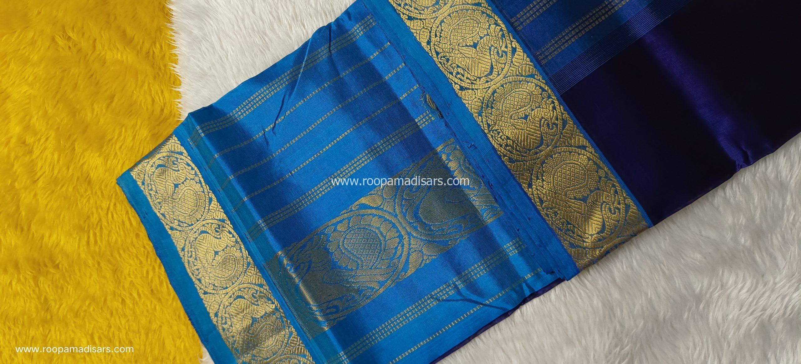 Pure Silk Cotton Madisar -10YARDS PURE SILK COTTON MADISAR KORVAI BORDER WITHOUT BLOUSE PIECE - Image 2