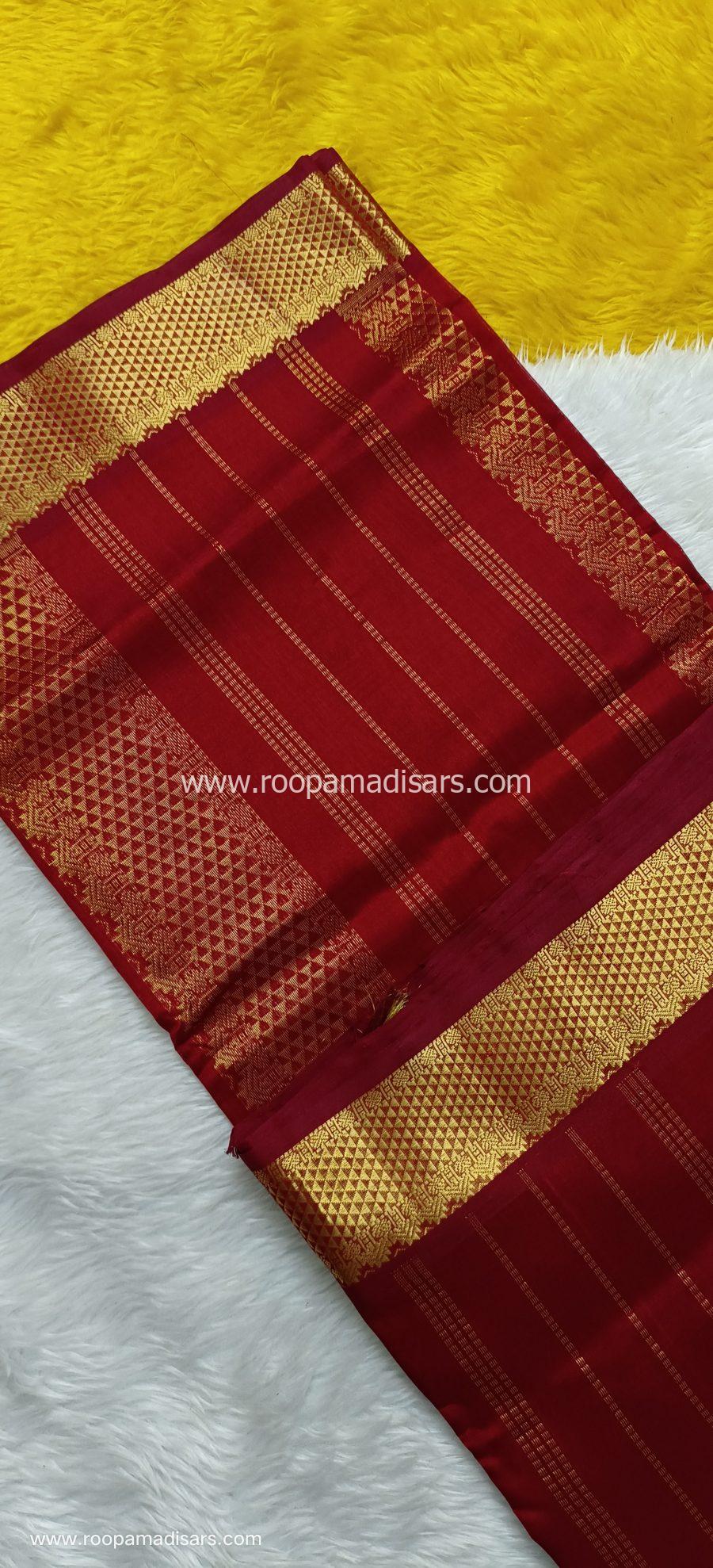 Pure Silk Cotton Madisar -10YARDS PURE SILK COTTON MADISAR KORVAI BORDER WITHOUT BLOUSE PIECE - Image 2