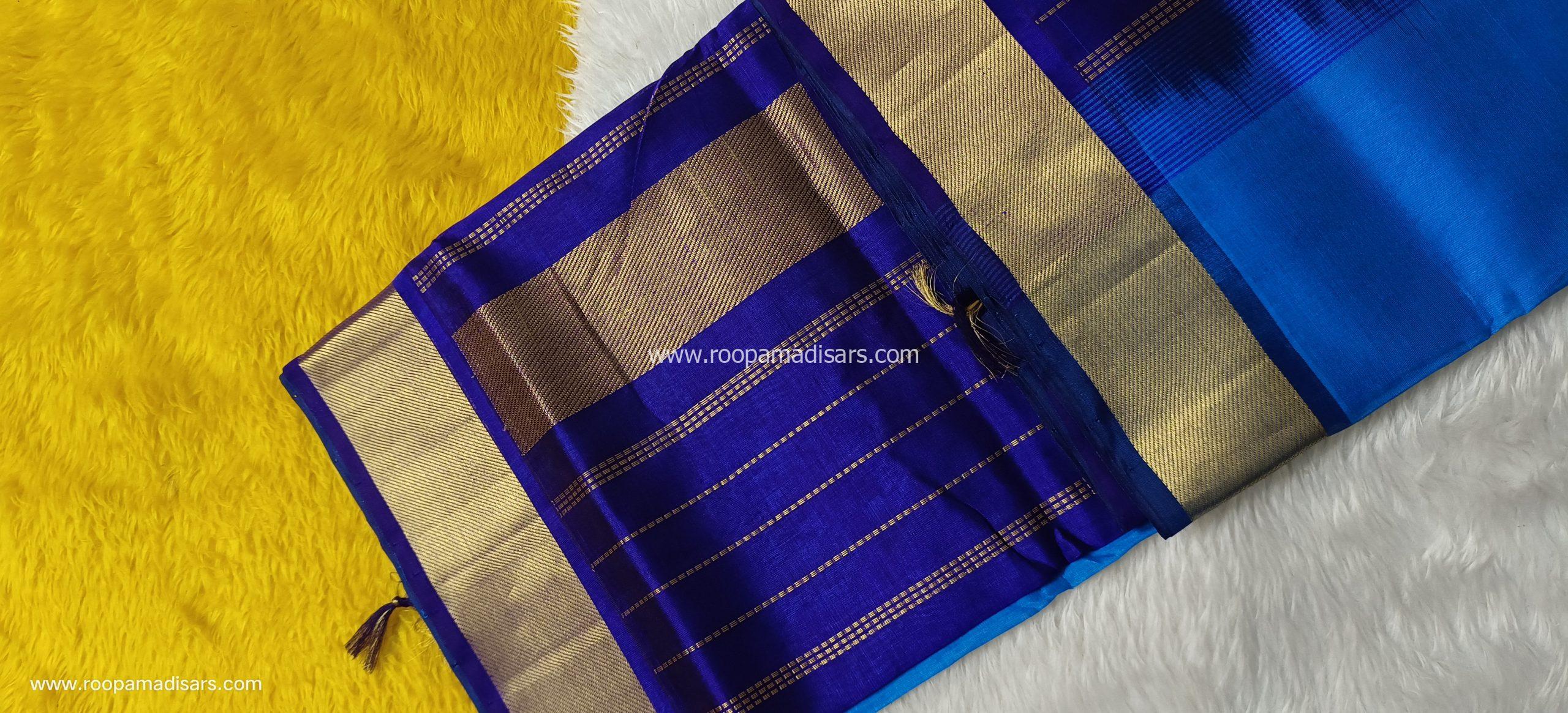 Pure Silk Cotton Madisar -10YARDS PURE SILK COTTON MADISAR KORVAI BORDER WITHOUT BLOUSE PIECE - Image 2