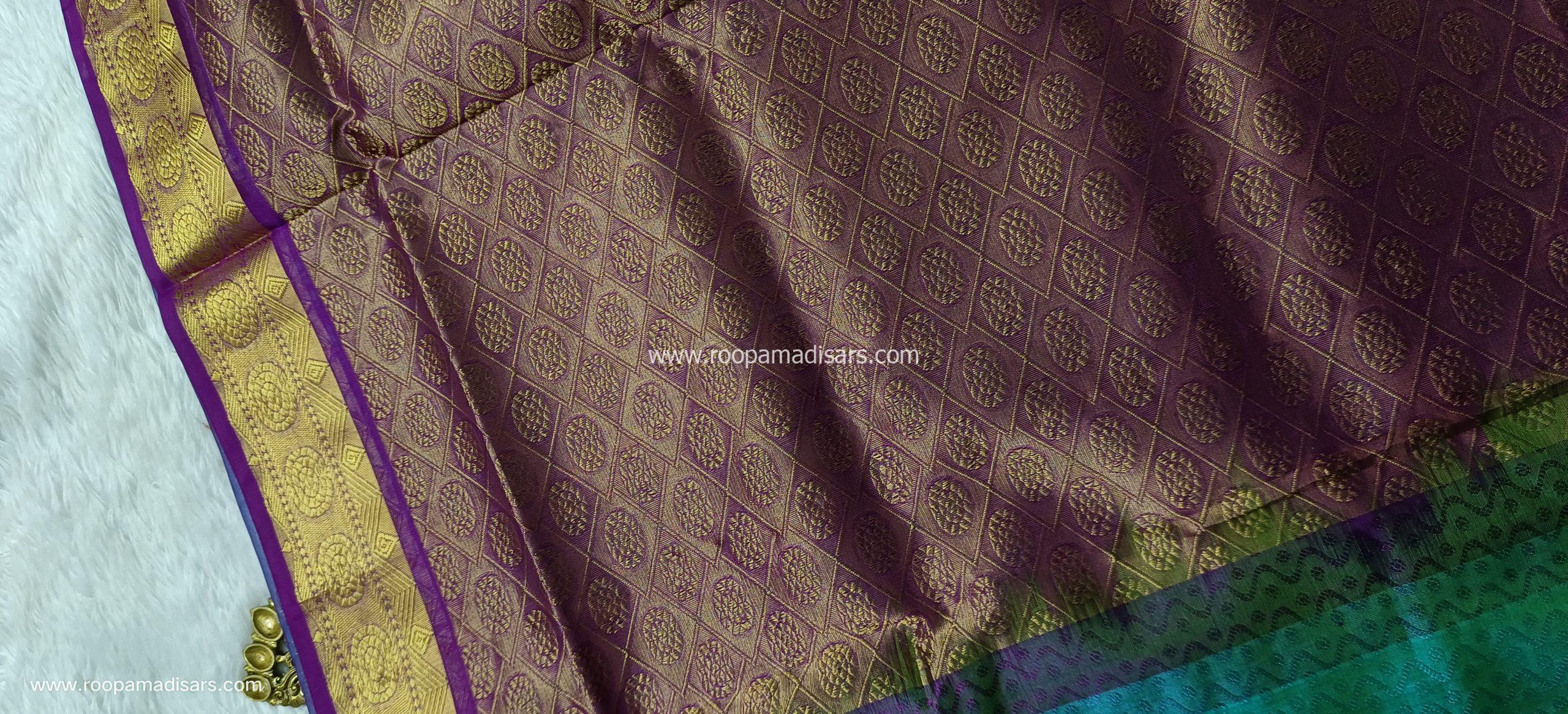 Pure Silk Cotton Madisar -10YARDS PURE SILK COTTON MADISAR KORVAI BORDER WITHOUT BLOUSE PIECE - Image 2