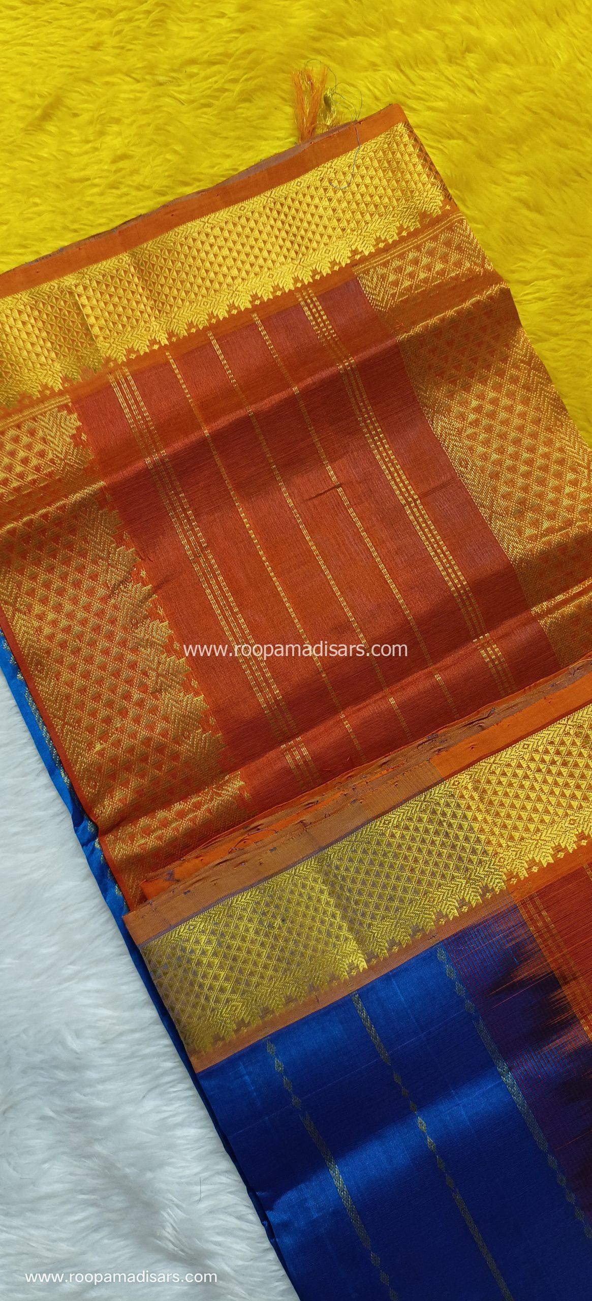 Pure Silk Cotton Madisar -10YARDS PURE SILK COTTON MADISAR KORVAI BORDER WITHOUT BLOUSE PIECE - Image 2