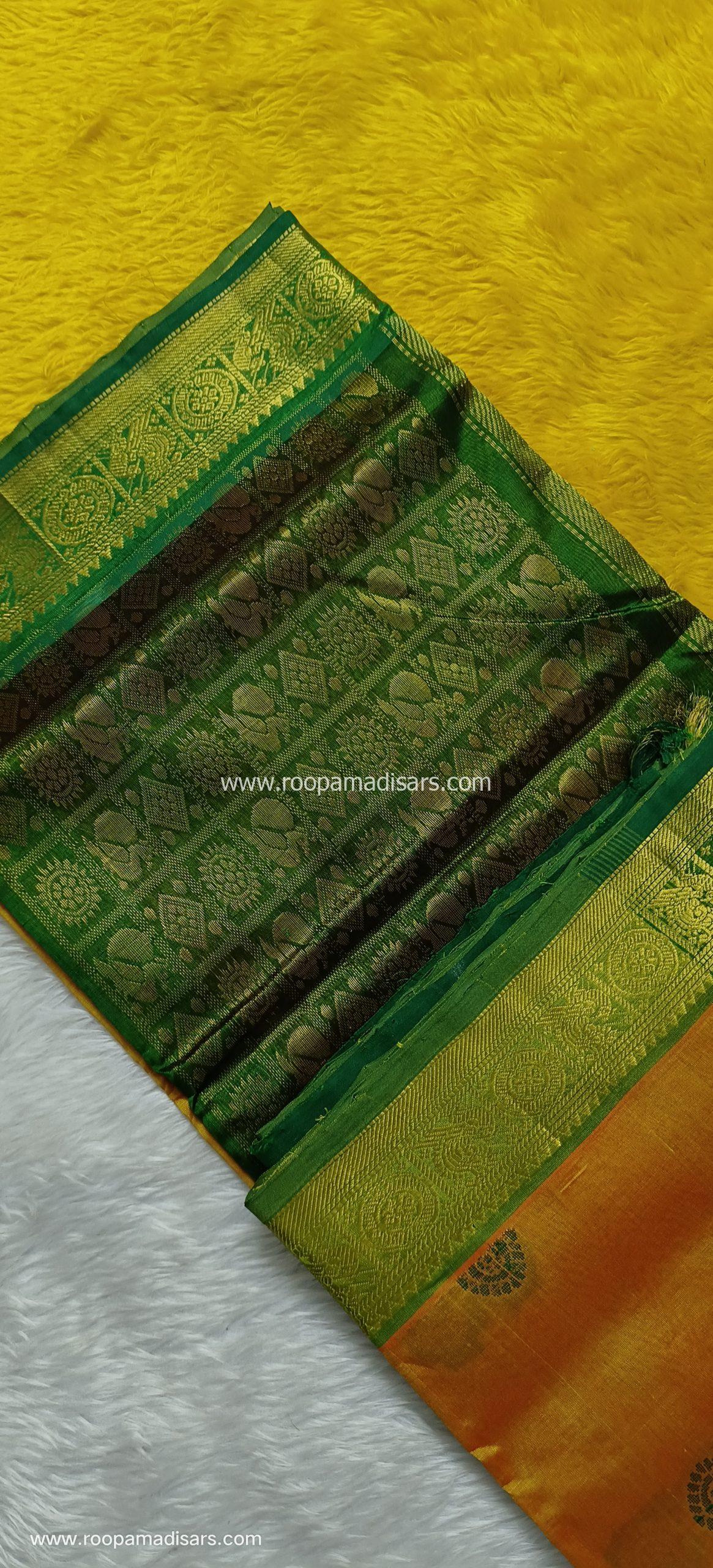 Pure Silk Cotton Madisar -10YARDS PURE SILK COTTON MADISAR KORVAI BORDER WITHOUT BLOUSE PIECE - Image 2