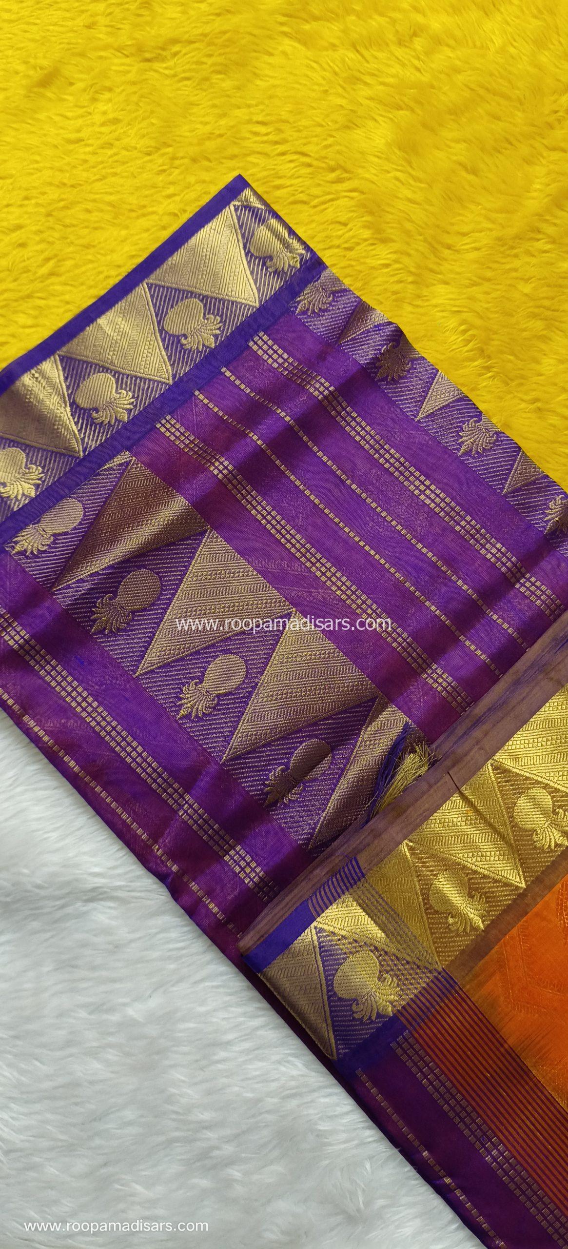 Pure Silk Cotton Madisar -10YARDS PURE SILK COTTON MADISAR KORVAI BORDER WITHOUT BLOUSE PIECE - Image 2
