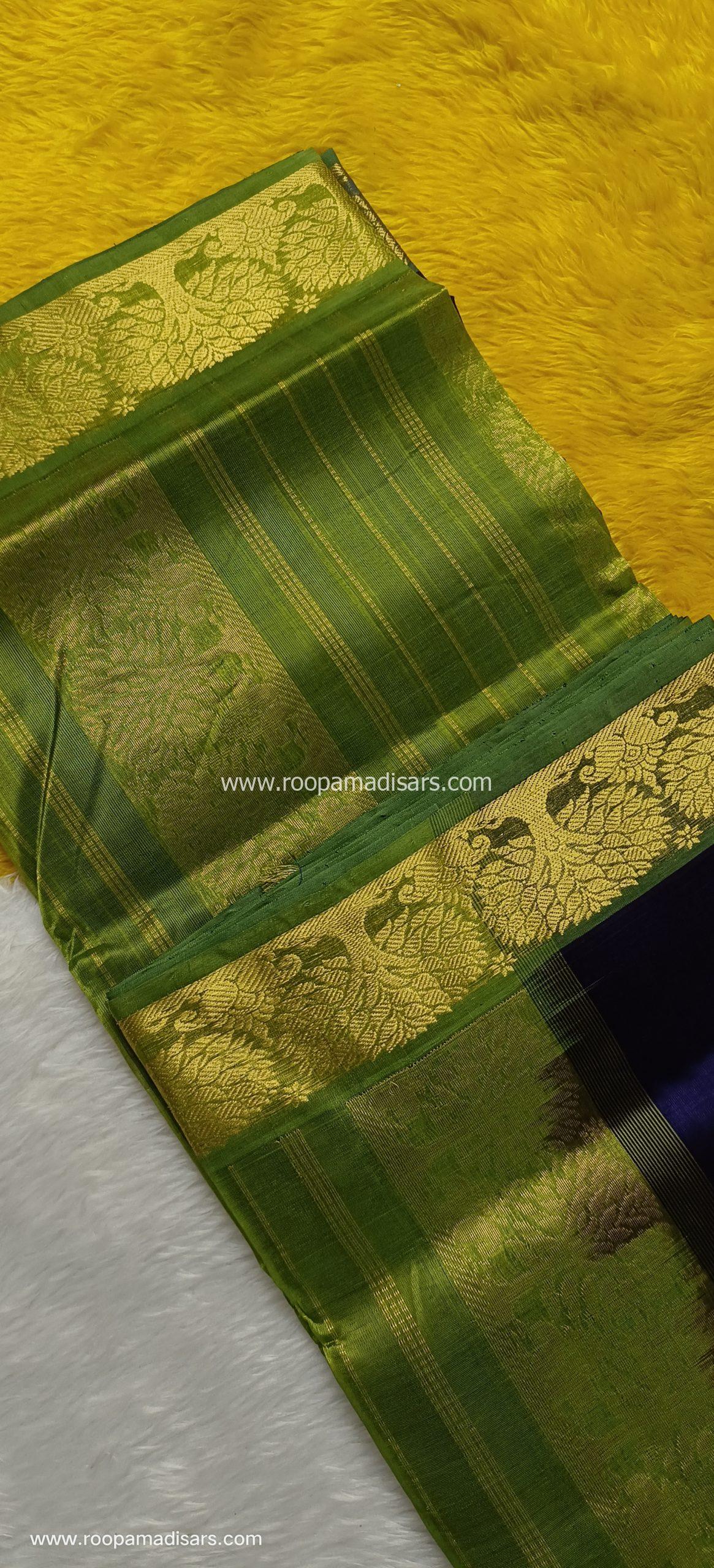 Pure Silk Cotton Madisar -10YARDS PURE SILK COTTON MADISAR KORVAI BORDER WITHOUT BLOUSE PIECE - Image 2