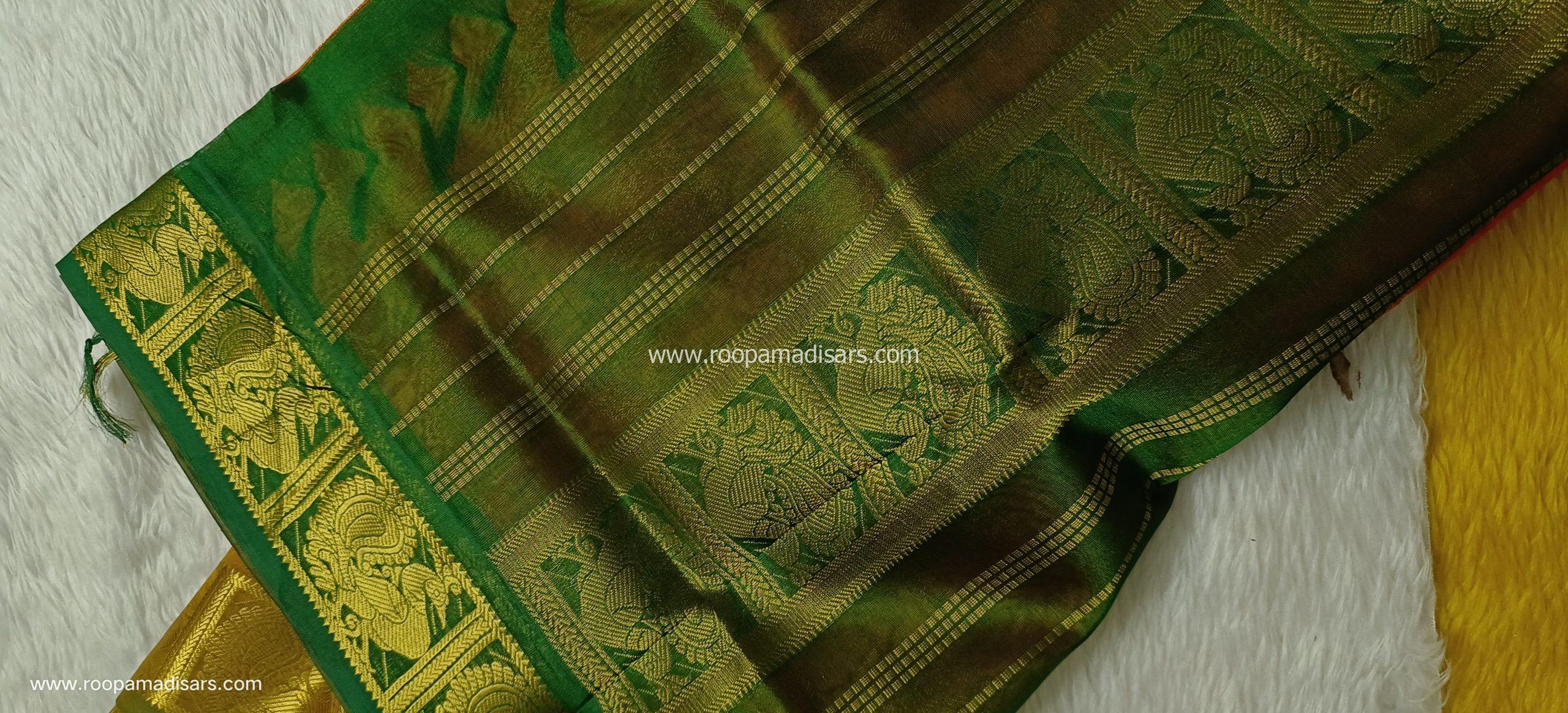 Pure Silk Cotton Madisar -10YARDS PURE SILK COTTON MADISAR KORVAI BORDER WITHOUT BLOUSE PIECE - Image 2