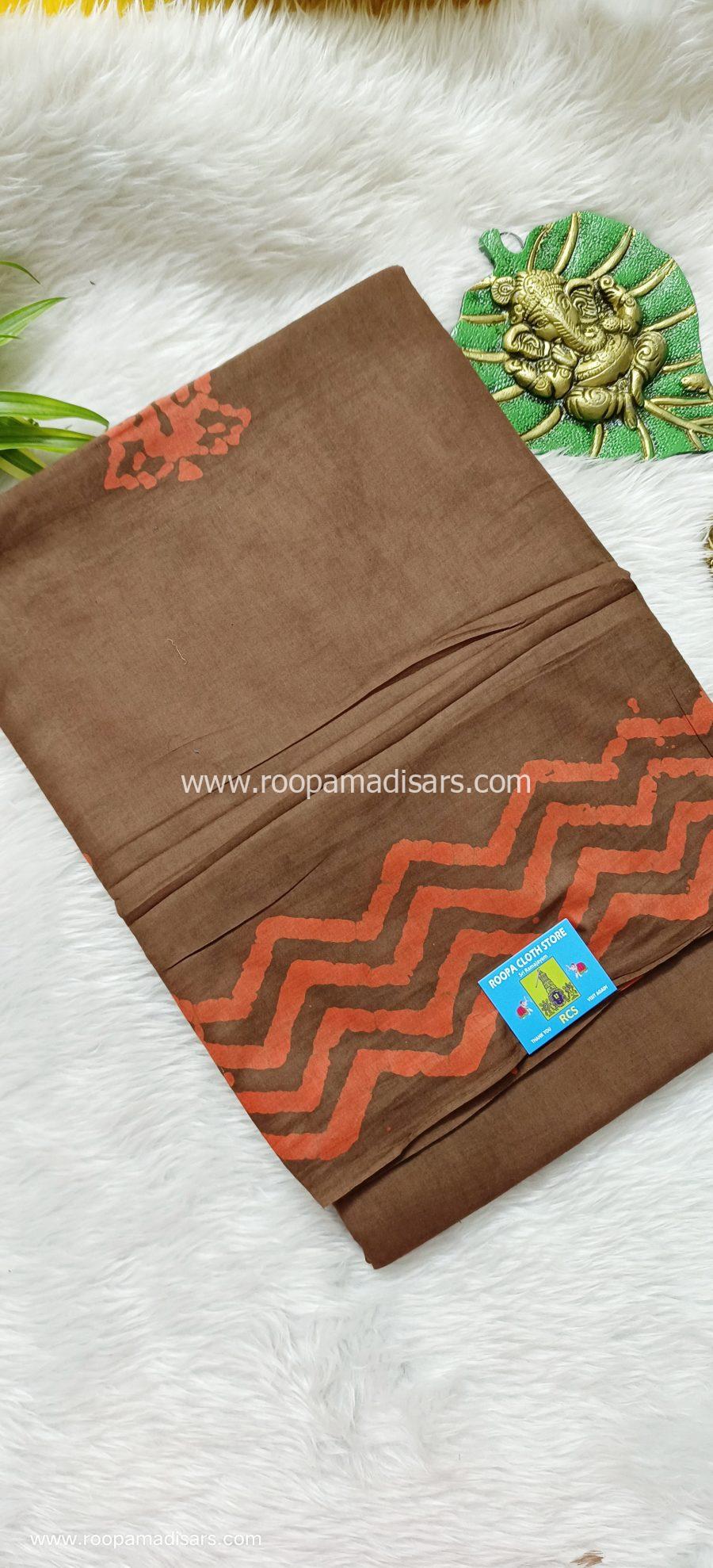 BATIK SAREES -10.5 YARDS ORIGINAL WAX PRINTED BATIK MADISAR SAREE WITHOUT BLOUSE PIECE