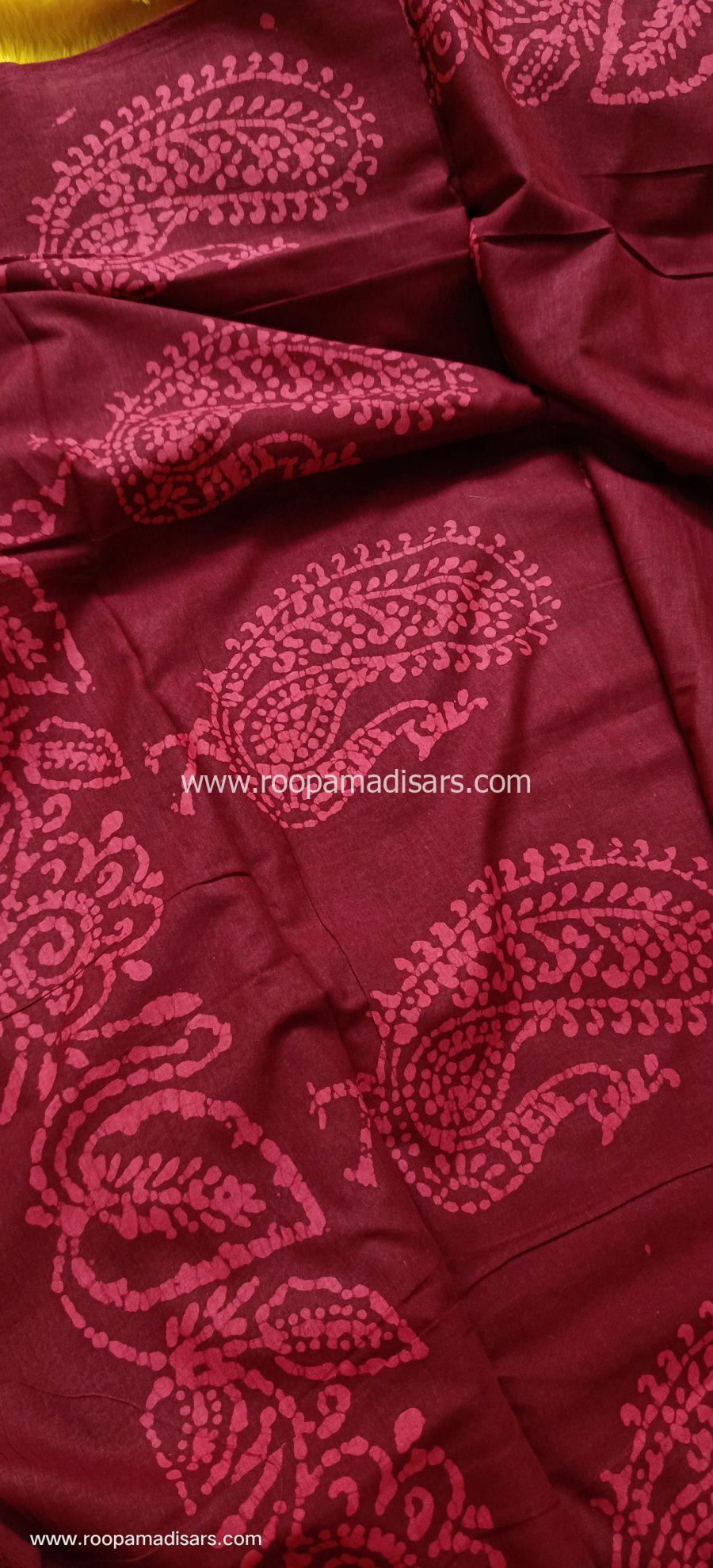 BATIK SAREES -10.5 YARDS ORIGINAL WAX PRINTED BATIK MADISAR SAREE WITHOUT BLOUSE PIECE - Image 2