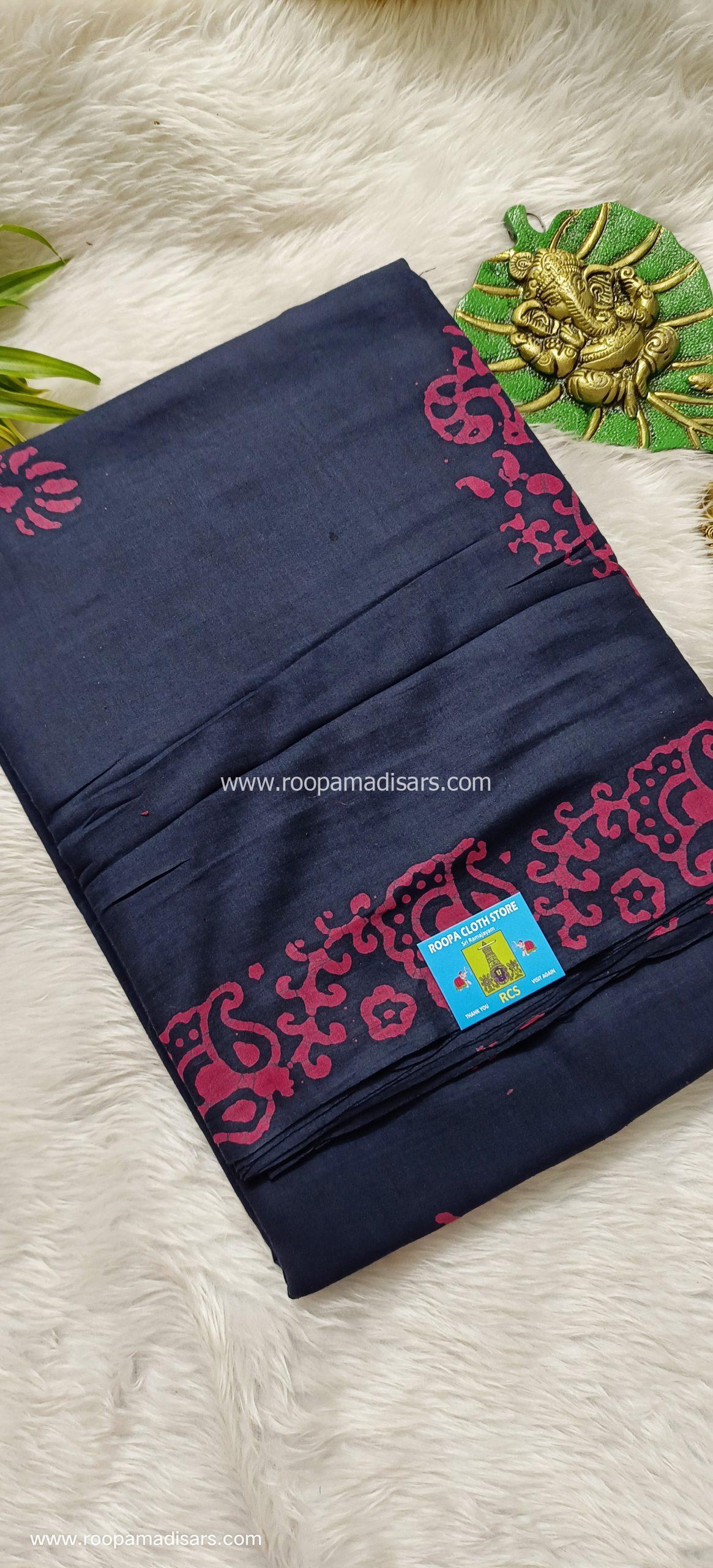 BATIK SAREES -10.5 YARDS ORIGINAL WAX PRINTED BATIK MADISAR SAREE WITHOUT BLOUSE PIECE