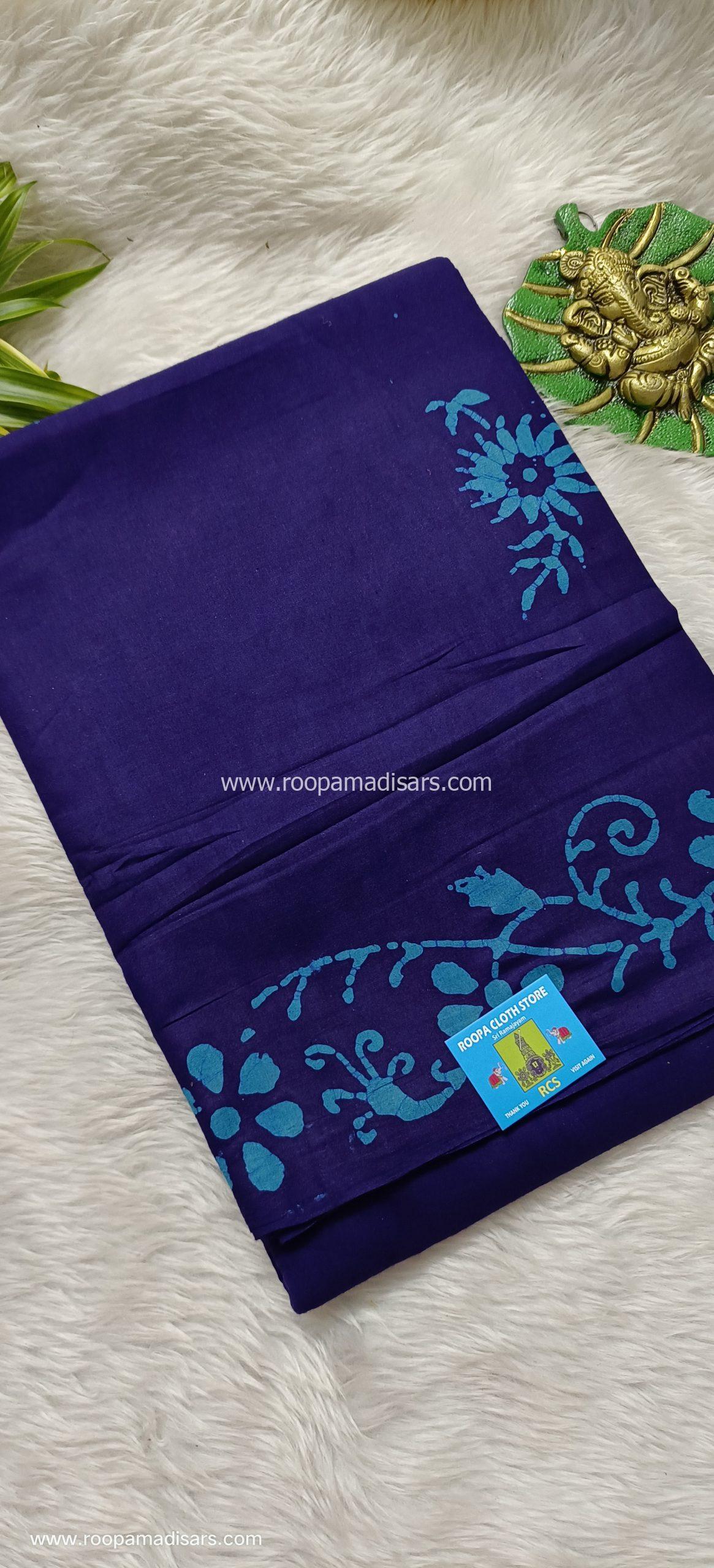 BATIK SAREES -10.5 YARDS ORIGINAL WAX PRINTED BATIK MADISAR SAREE WITHOUT BLOUSE PIECE