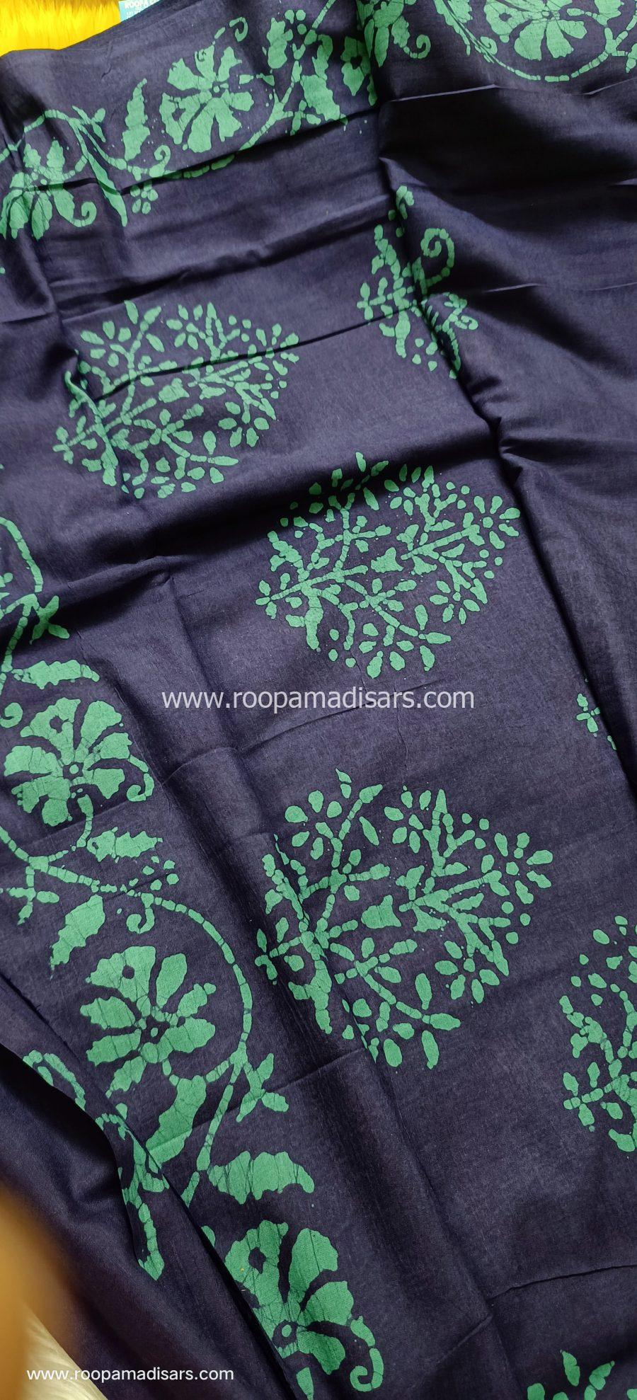 BATIK SAREES -10.5 YARDS ORIGINAL WAX PRINTED BATIK MADISAR SAREE WITHOUT BLOUSE PIECE - Image 2