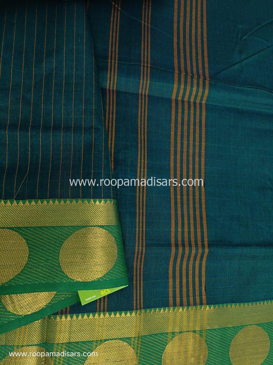 KANCHI COTTON MADISAR-10YARDS COTTON MADISAR SAREE WITHOUT BLOUSE PIECE - Image 3