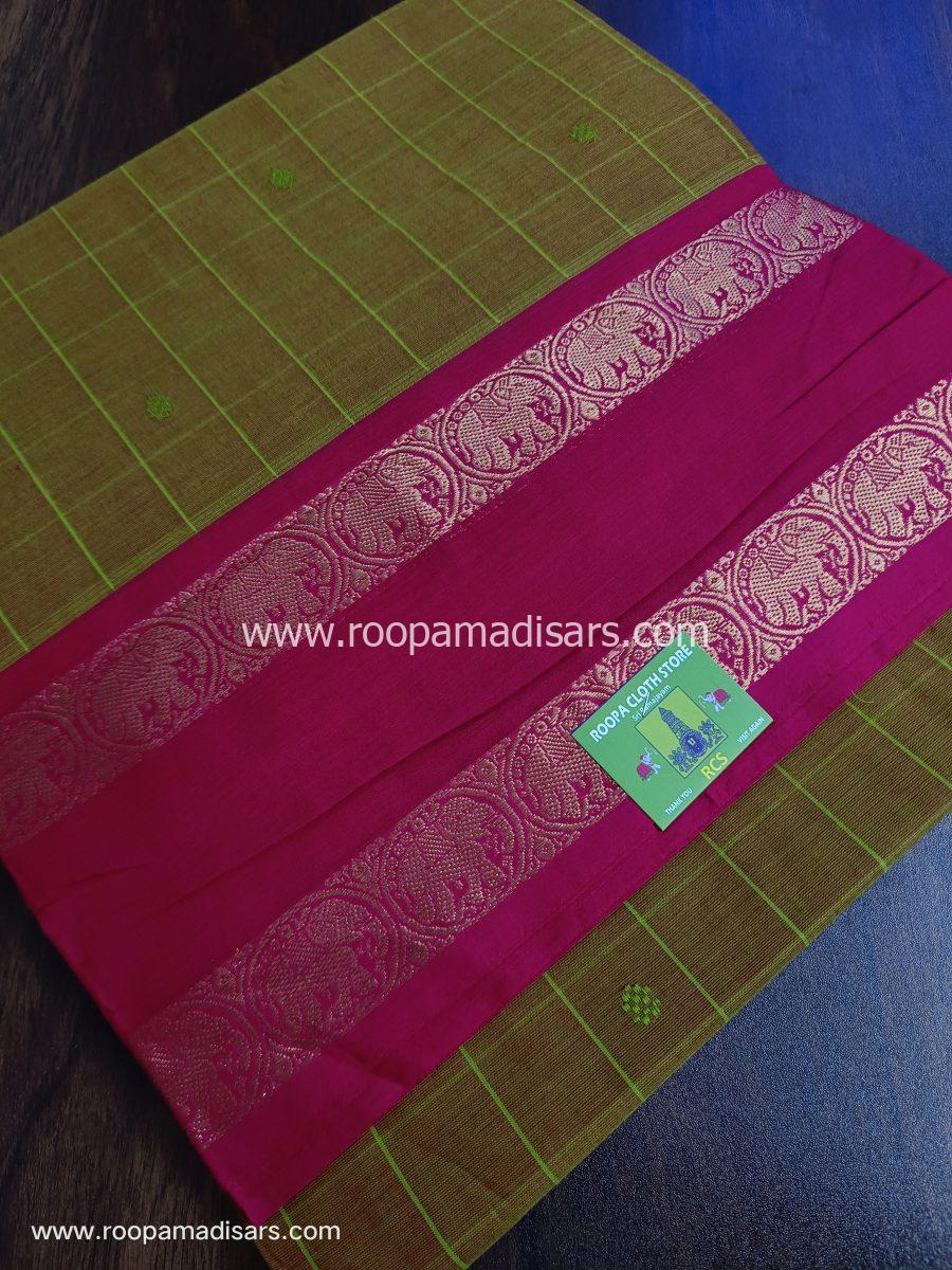 KANCHI COTTON MADISAR-10YARDS COTTON MADISAR SAREE WITHOUT BLOUSE PIECE