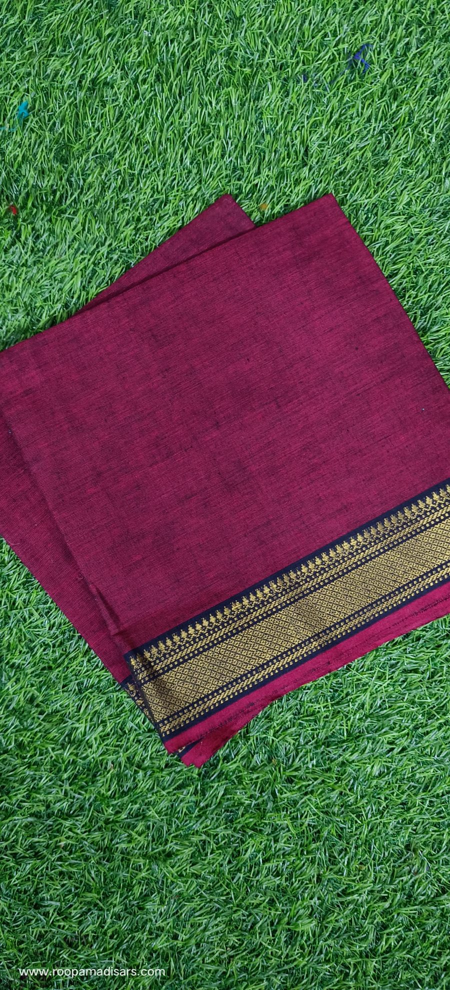 Mangalagiri blouse bits - Unstitched Multi Coloured CottonBlouse piece