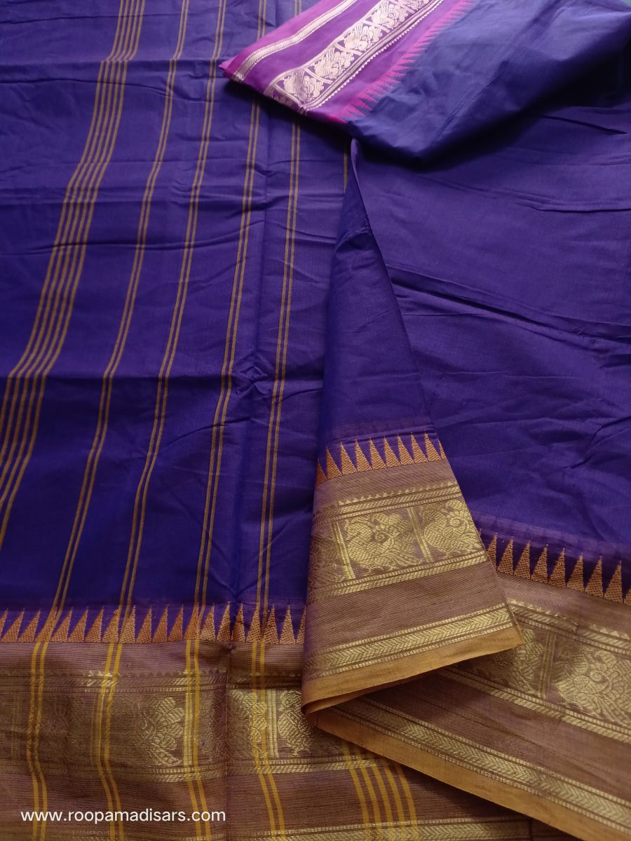 KANCHI COTTON MADISAR-10YARDS COTTON MADISAR SAREE WITHOUT BLOUSE PIECE - Image 2