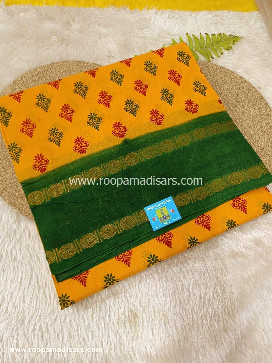 SUNGUDI SAREES -10.5YARDS MADISAR SAREE WITHOUT BLOUSE PIECE