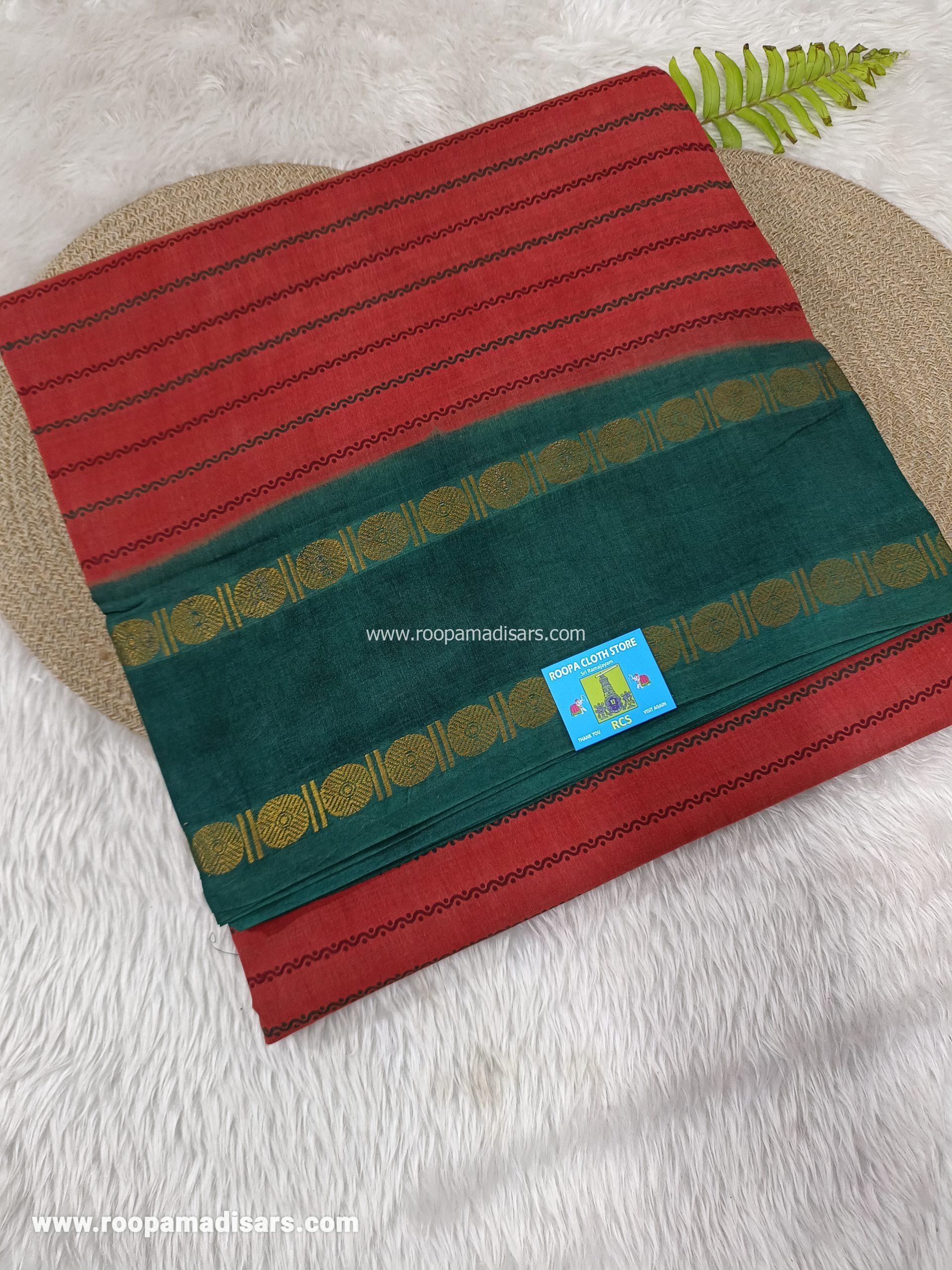 SUNGUDI SAREES -10.5YARDS MADISAR SAREE WITHOUT BLOUSE PIECE
