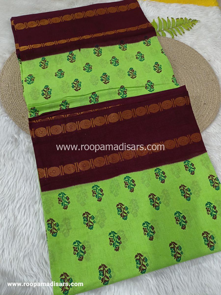 SUNGUDI SAREES -10.5YARDS MADISAR SAREE WITHOUT BLOUSE PIECE - Image 2