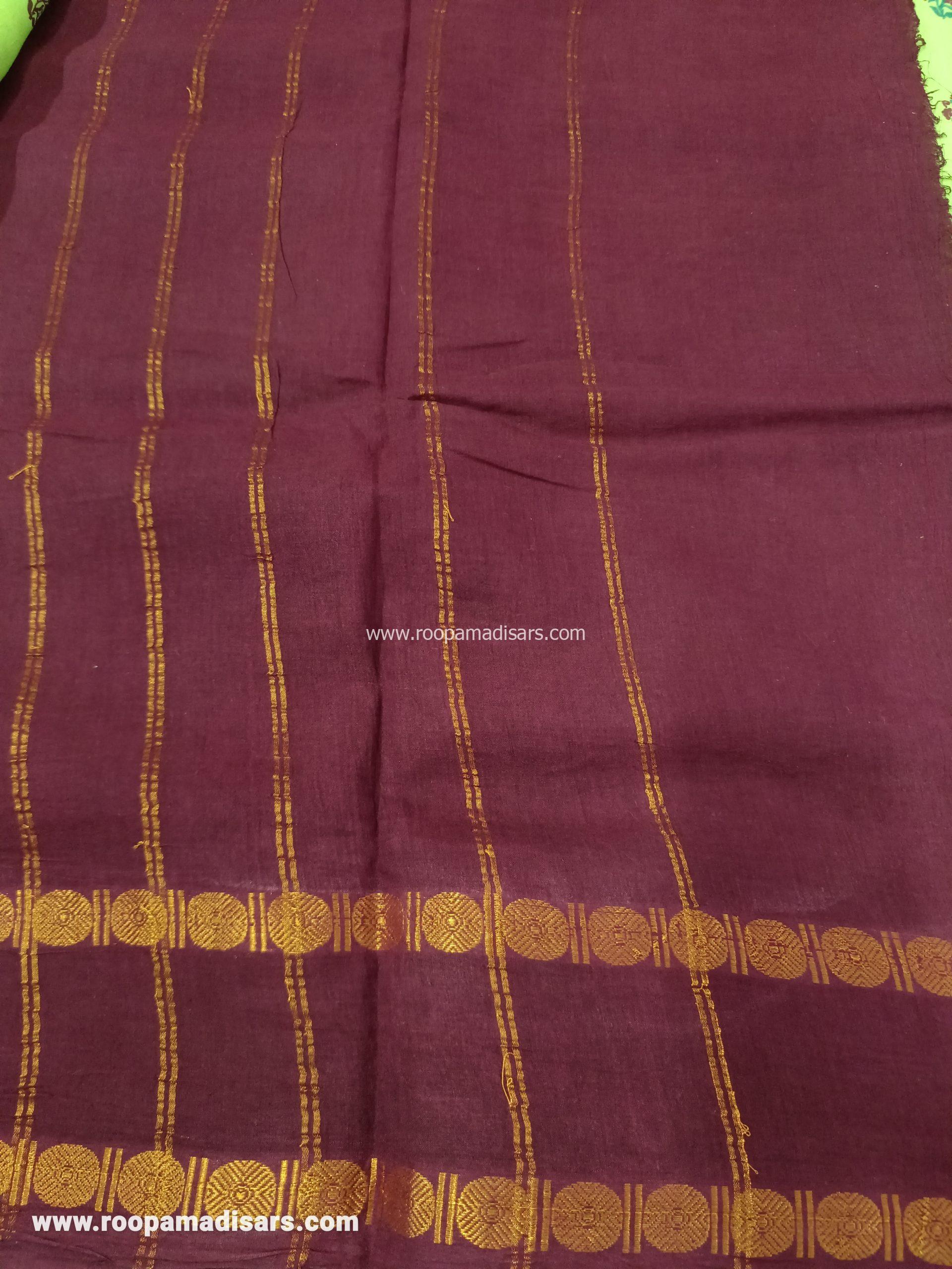SUNGUDI SAREES -10.5YARDS MADISAR SAREE WITHOUT BLOUSE PIECE - Image 3