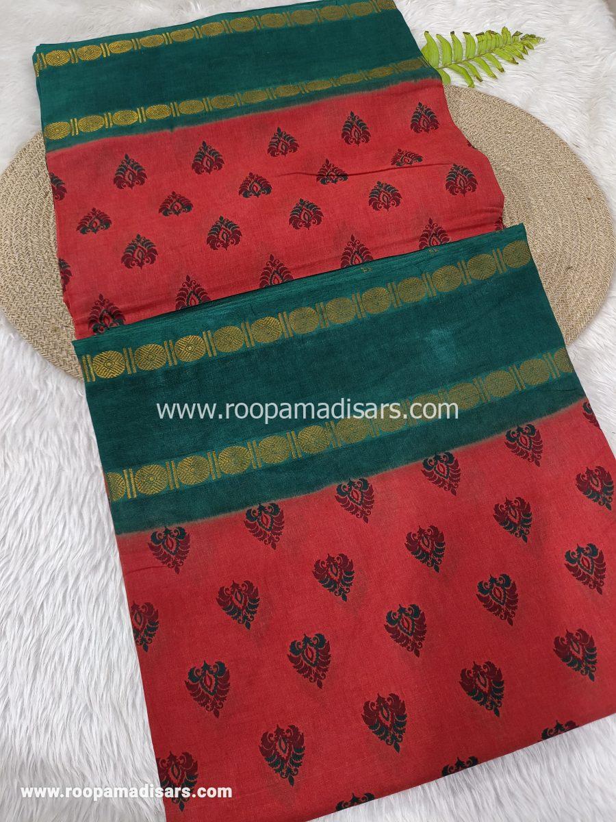 SUNGUDI SAREES -10.5YARDS MADISAR SAREE WITHOUT BLOUSE PIECE - Image 2