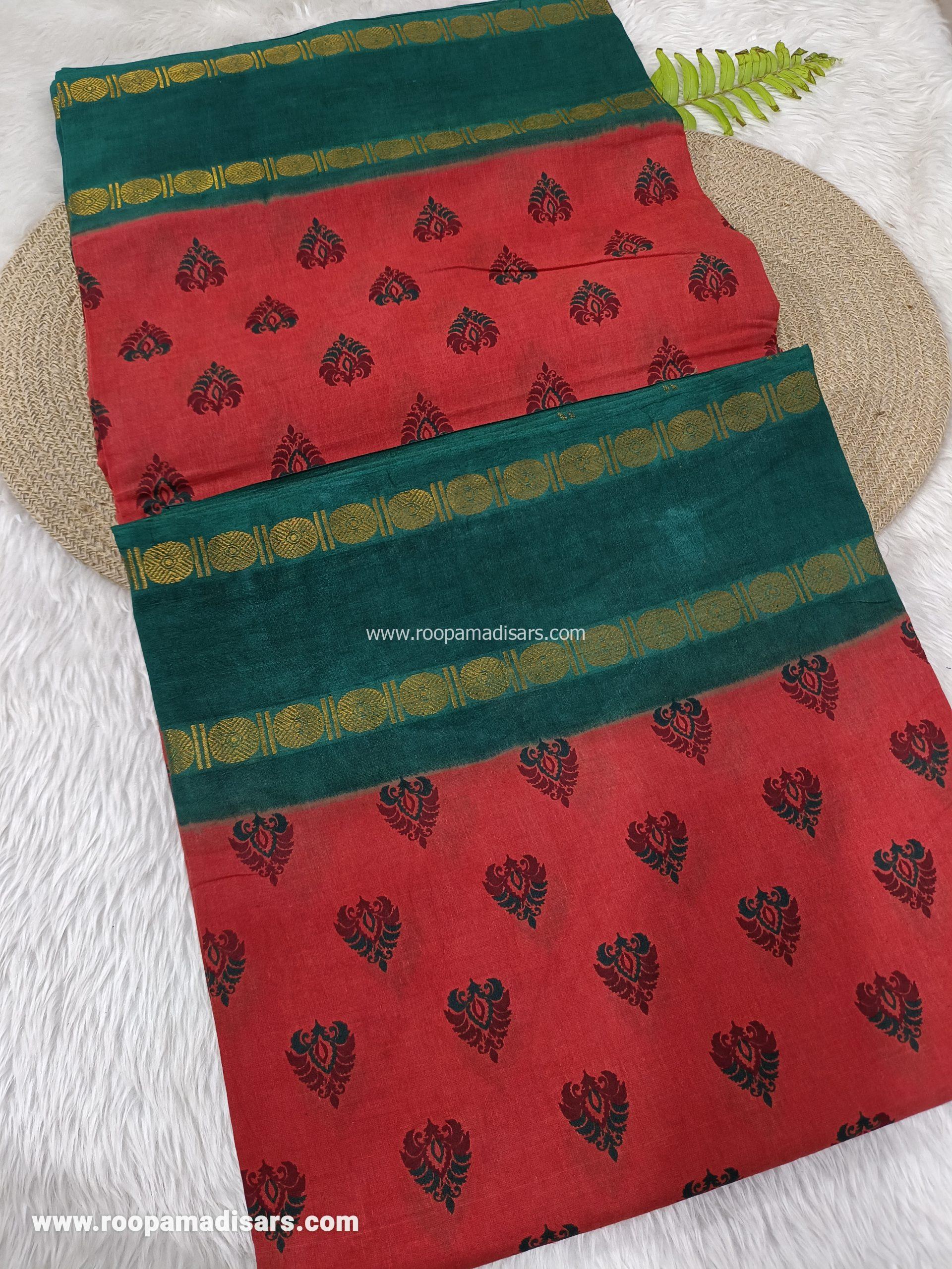 SUNGUDI SAREES -10.5YARDS MADISAR SAREE WITHOUT BLOUSE PIECE - Image 2