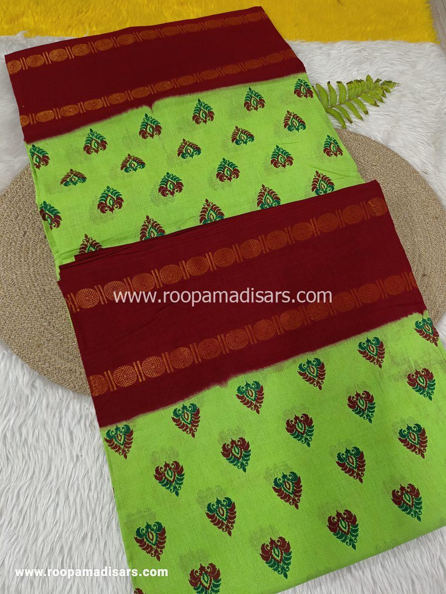 SUNGUDI SAREES -10.5YARDS MADISAR SAREE WITHOUT BLOUSE PIECE - Image 2