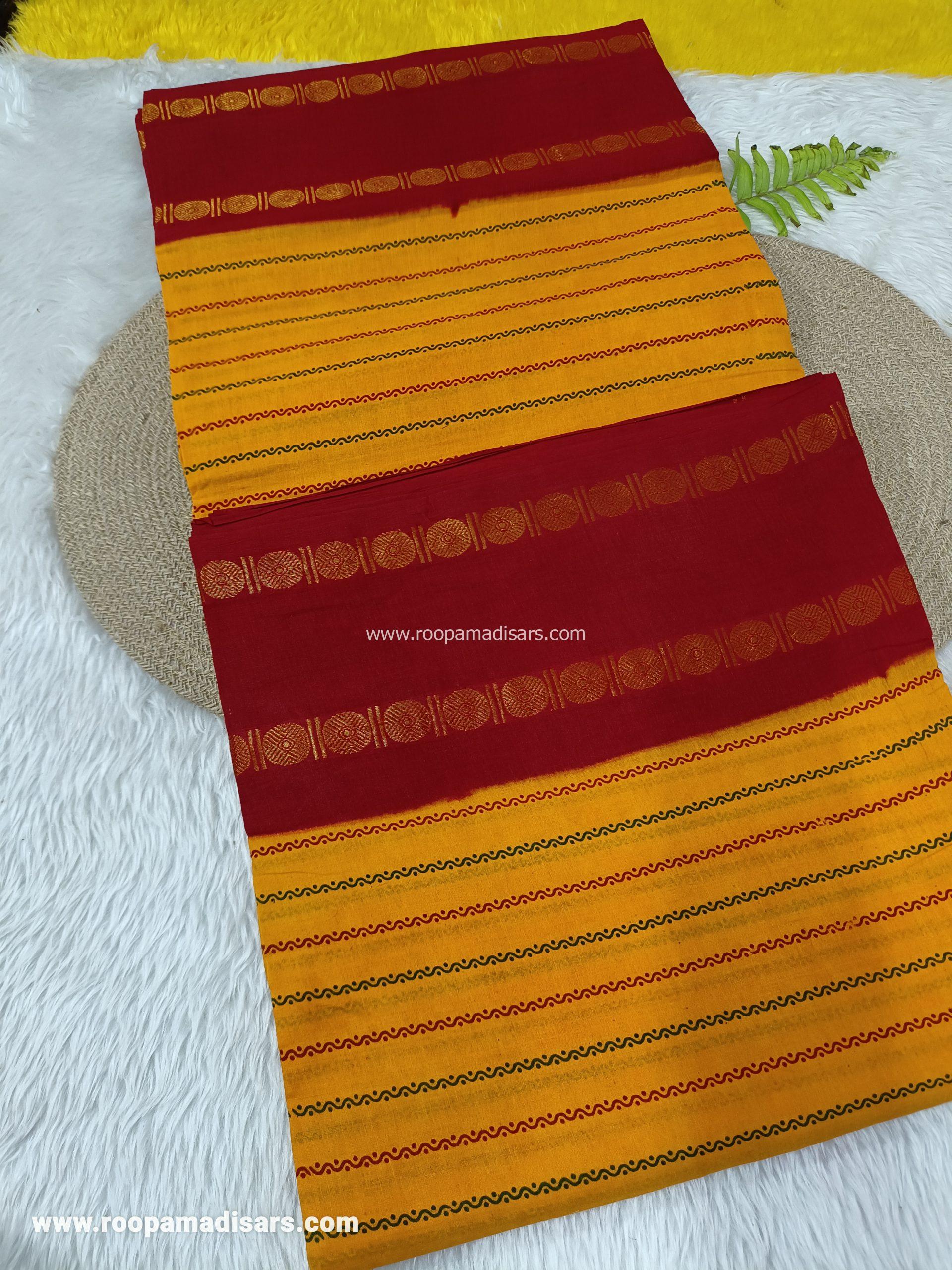 SUNGUDI SAREES -10.5YARDS MADISAR SAREE WITHOUT BLOUSE PIECE - Image 2